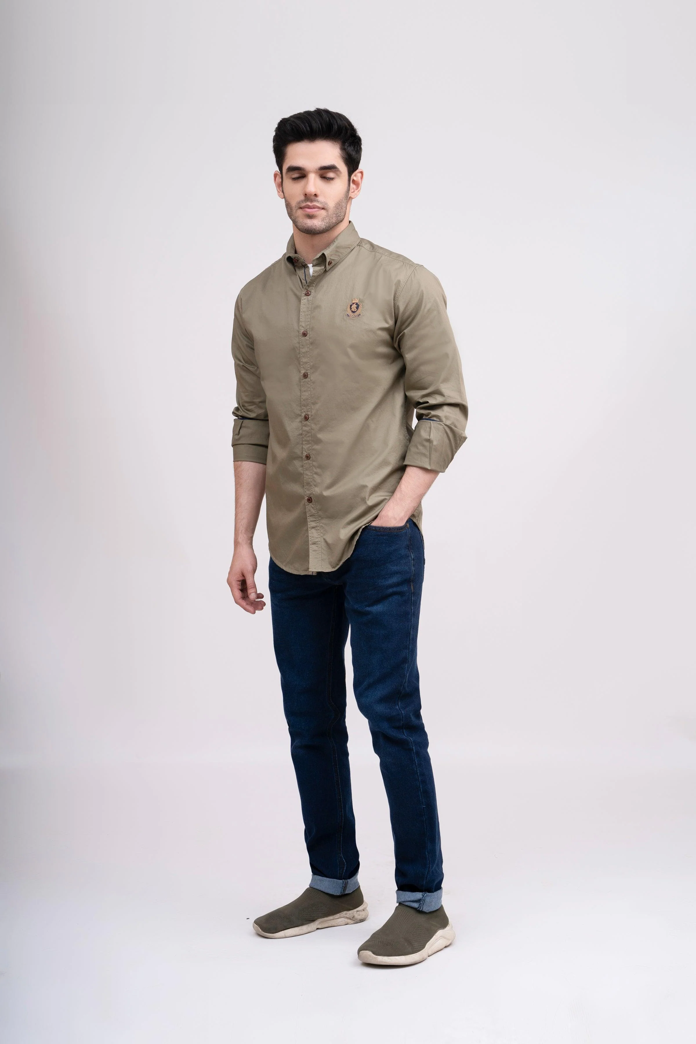 CASUAL SHIRT OLIVE - Image 3
