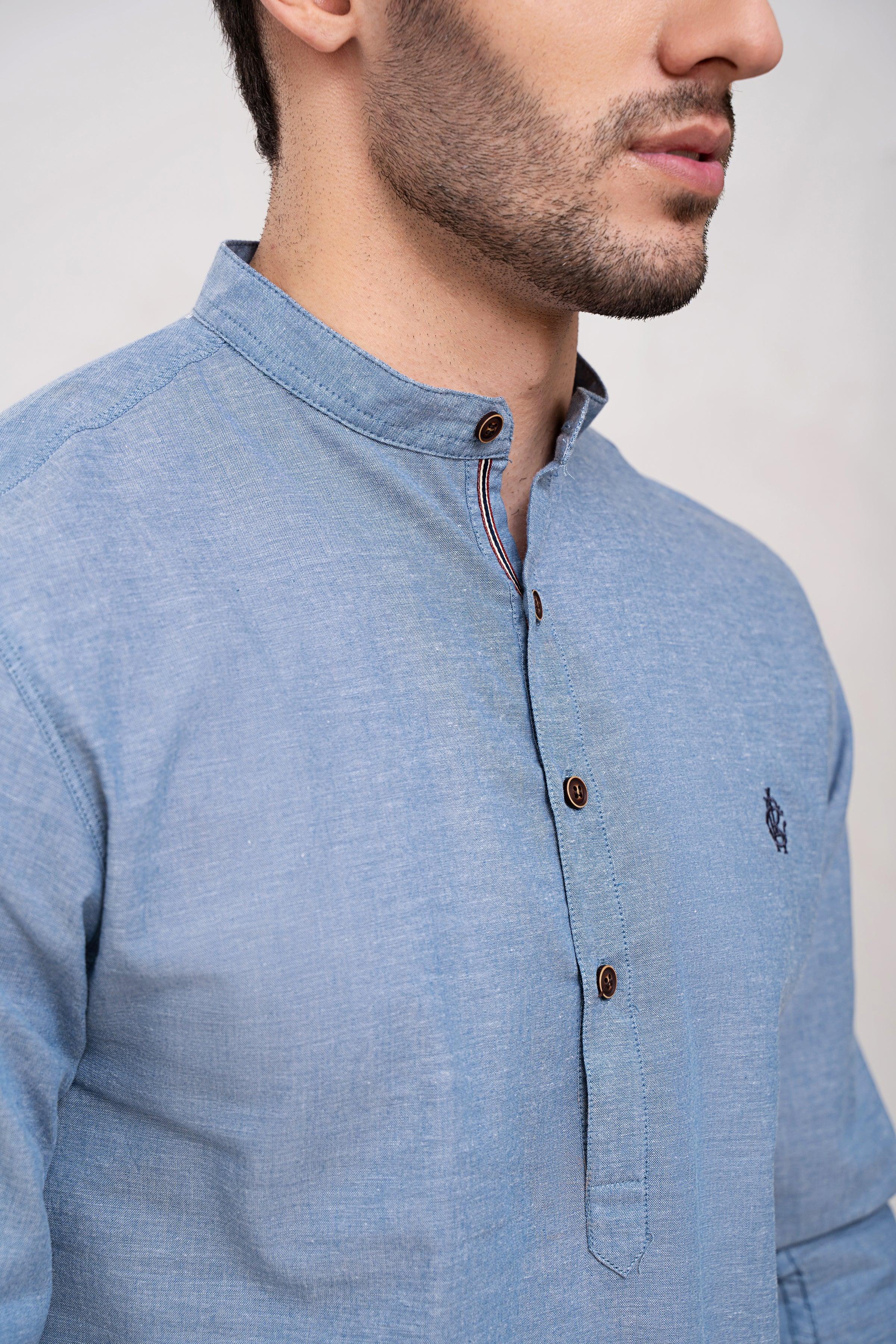 CASUAL SHIRT SKY BLUE - Image 4