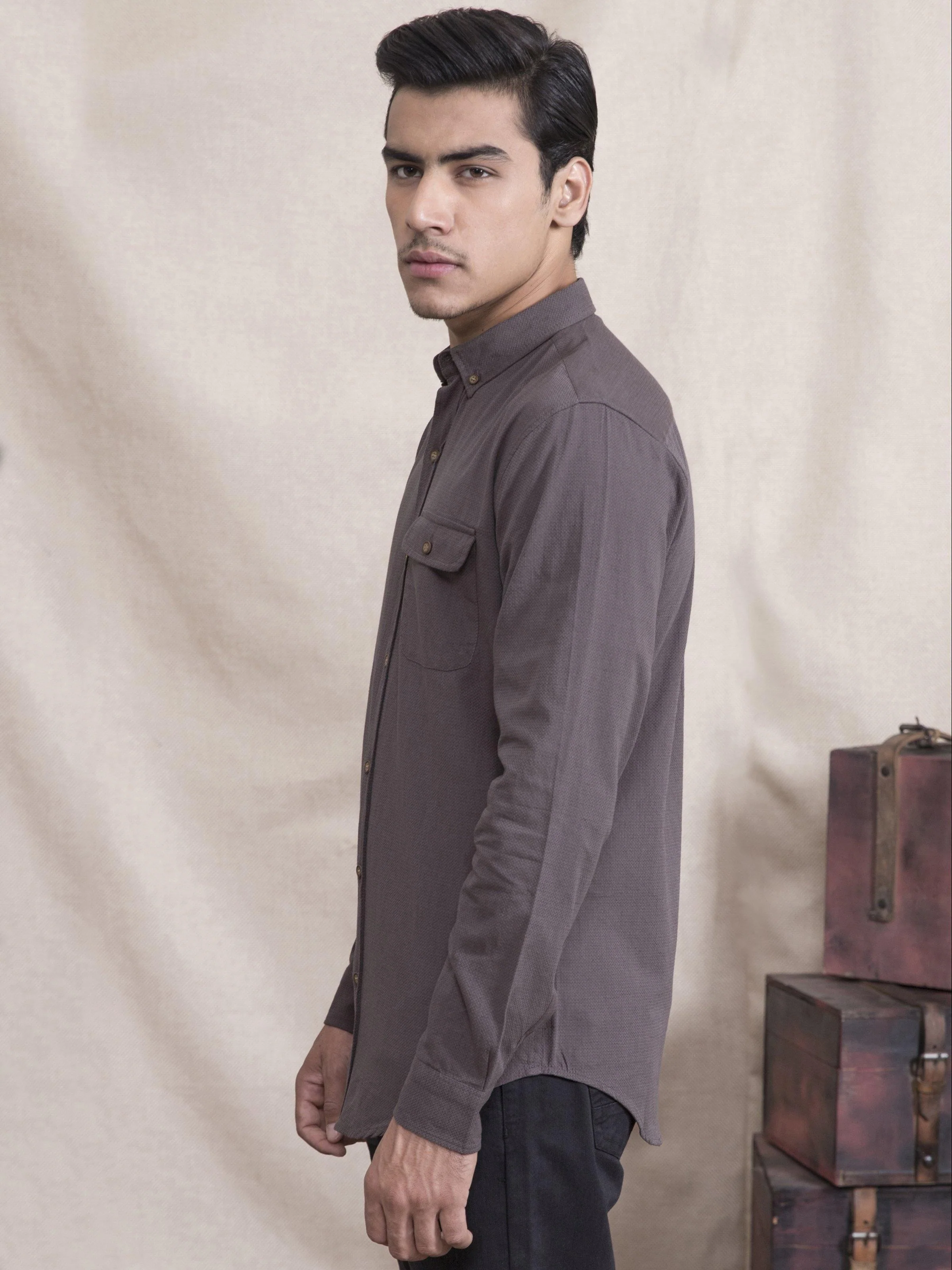 CASUAL SHIRT SLIM FIT FULL SLEEVE MOSS - Image 4