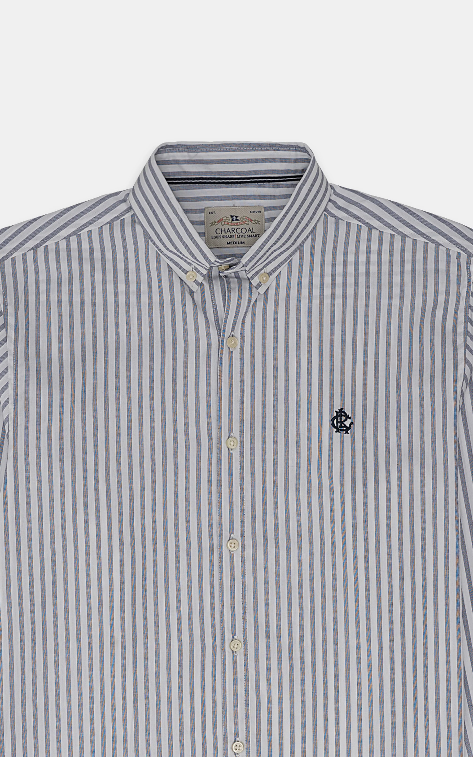 CASUAL SHIRT WHITE BLUE - Image 2