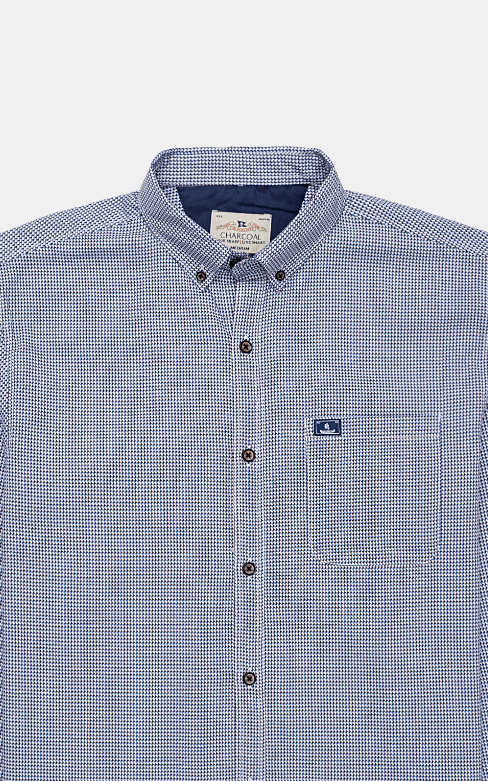 CASUAL SHIRT WHITE BLUE - Image 2