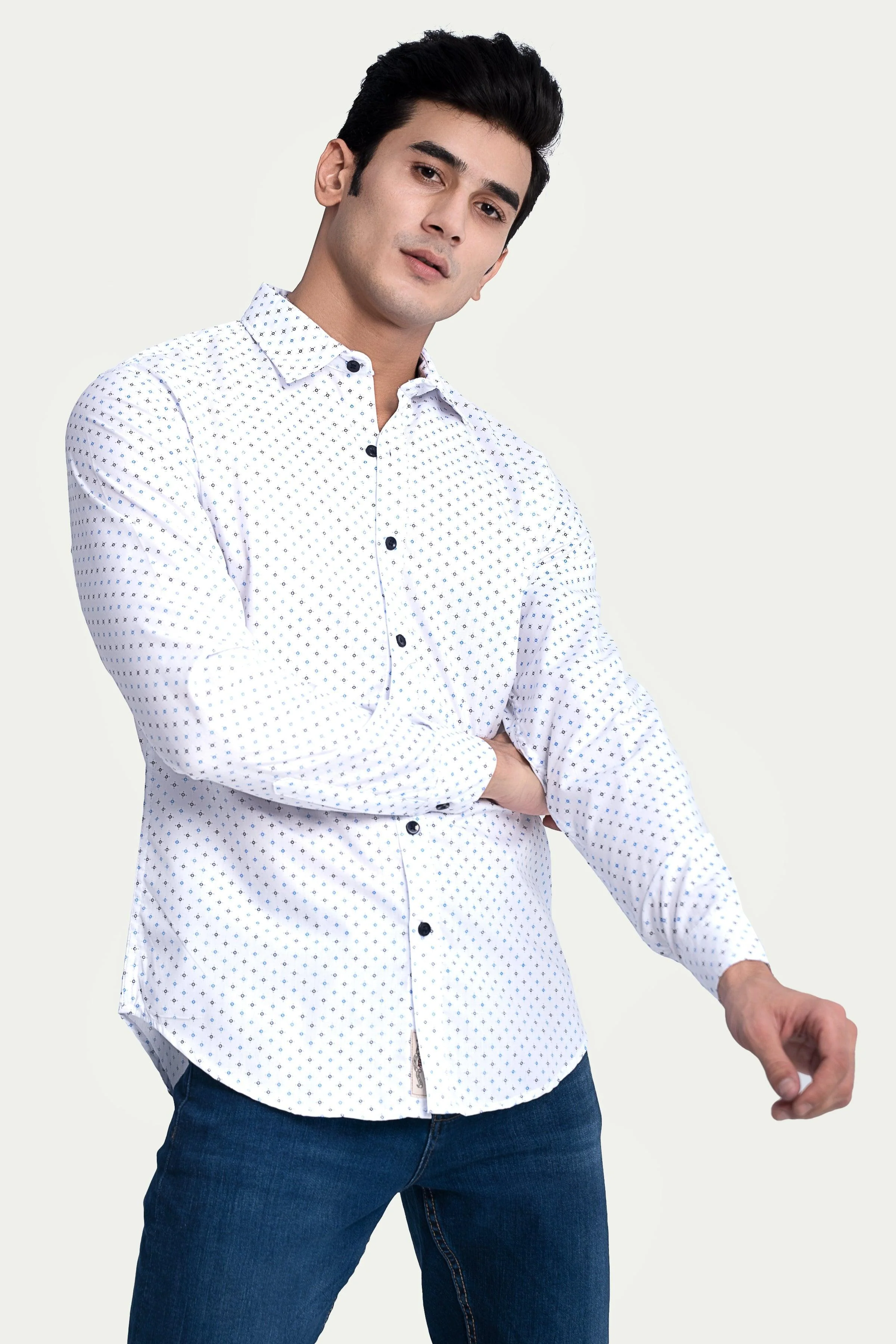 CASUAL SHIRT WHITE PRINTED - Image 4