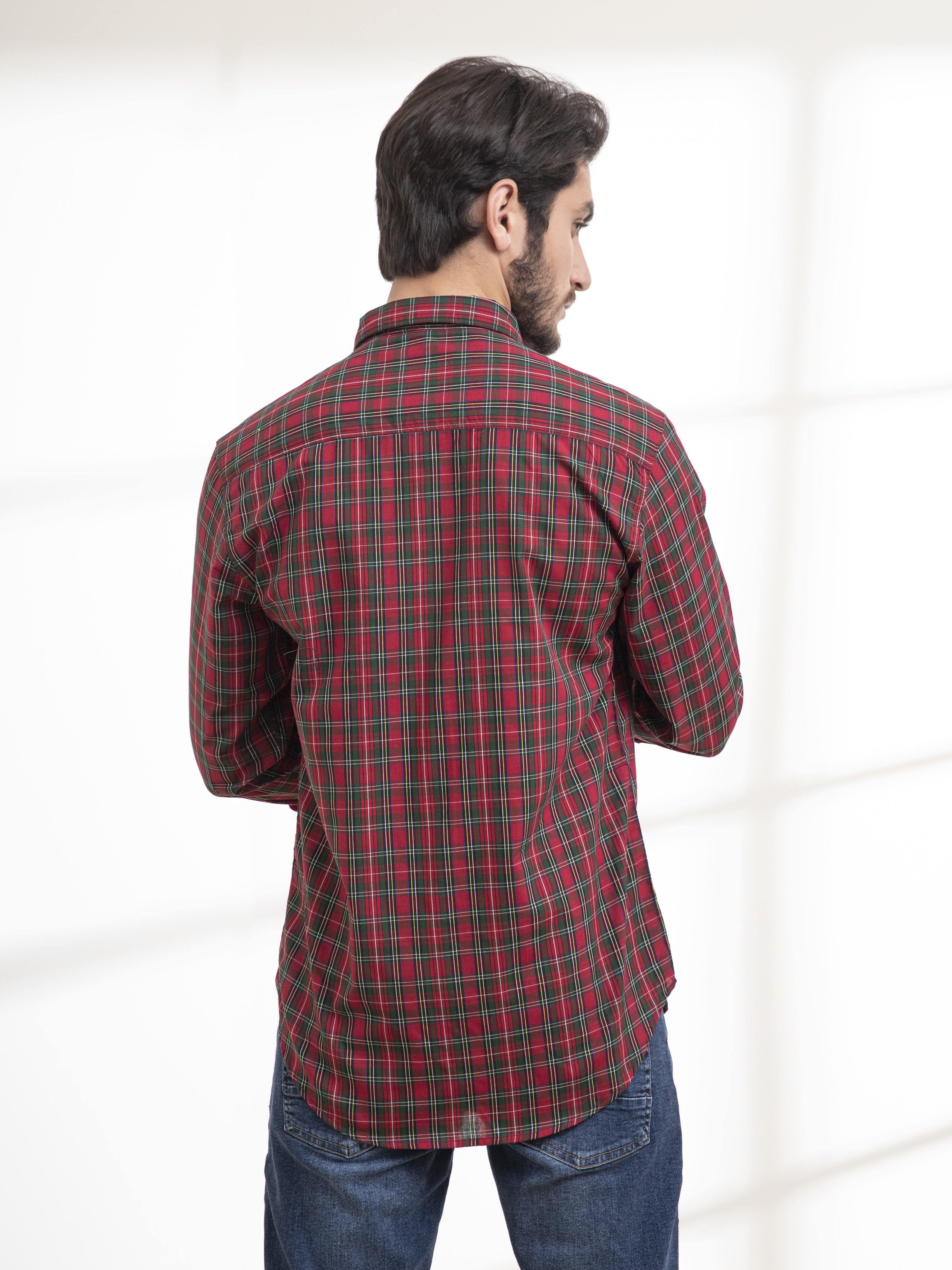 CASUAL SHIRTS FULL SLEEVE RED CHECK - Image 4