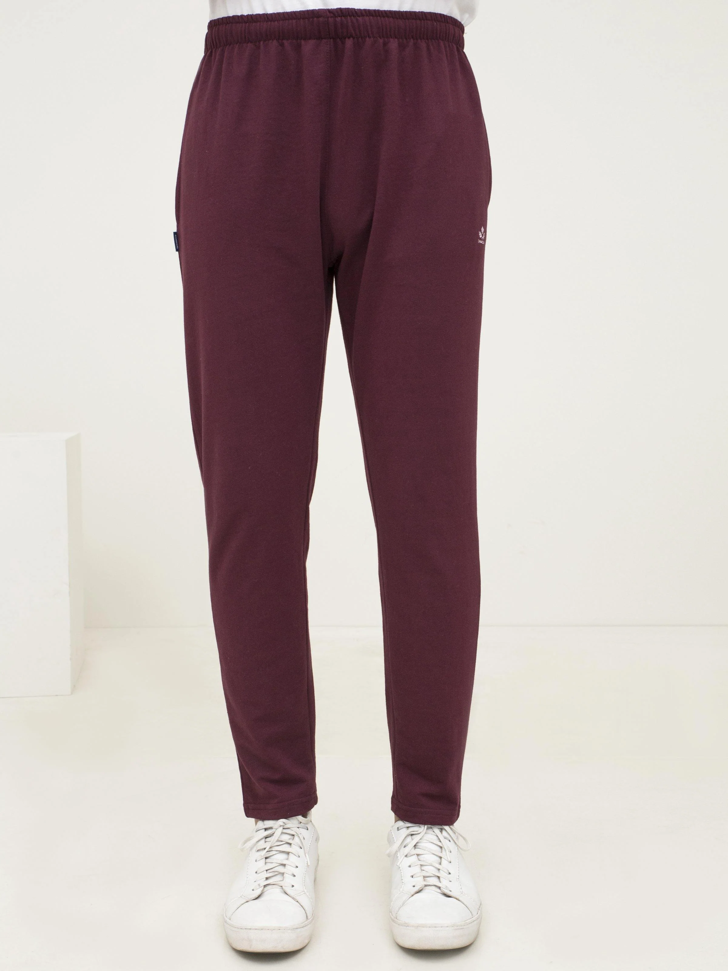 CASUAL TROUSER KNITTED SLEEPWEAR MAROON MELANGE - Image 2