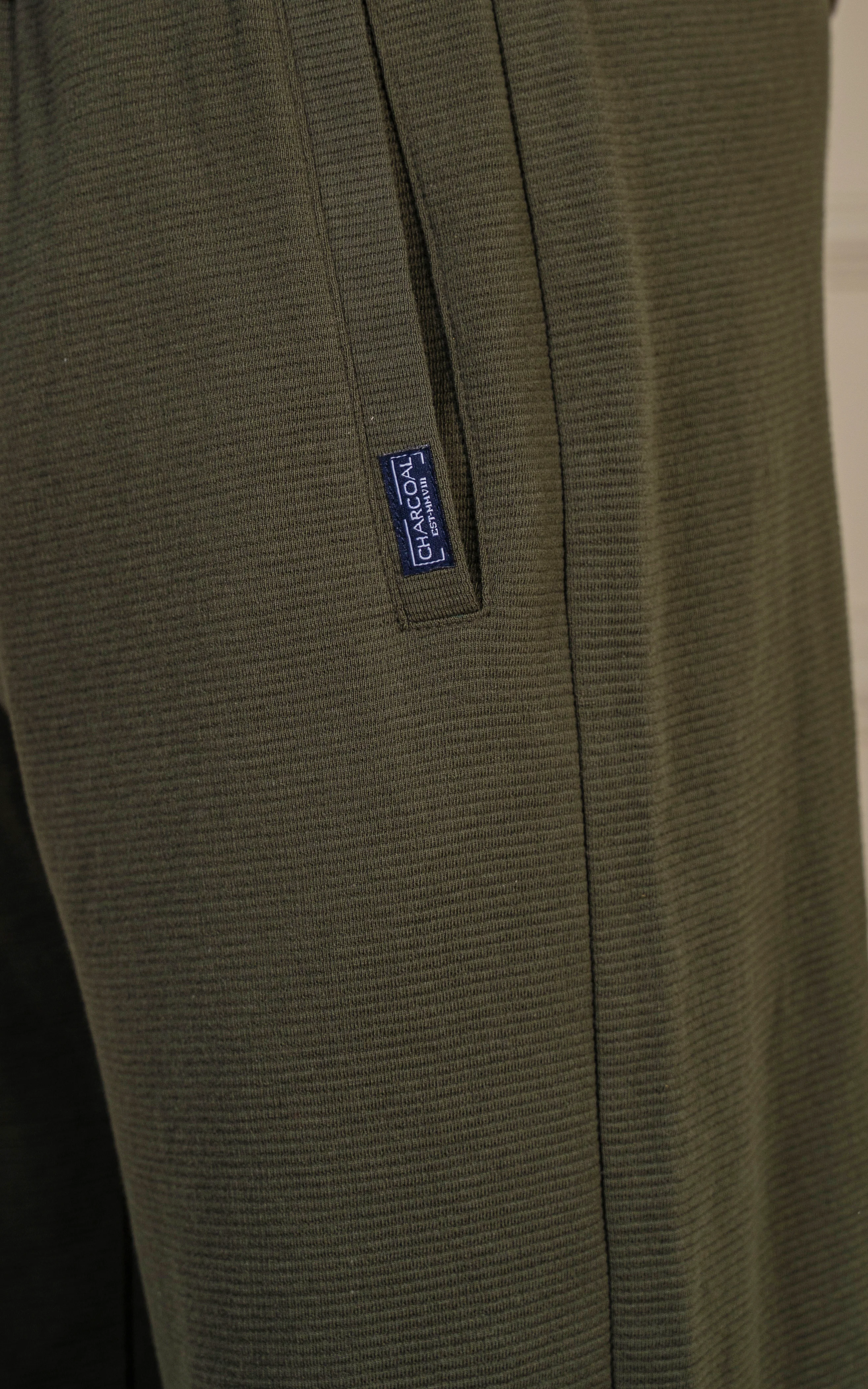 LOOSE FIT OTTOMAN JOGGER TROUSER OLIVE - Image 2