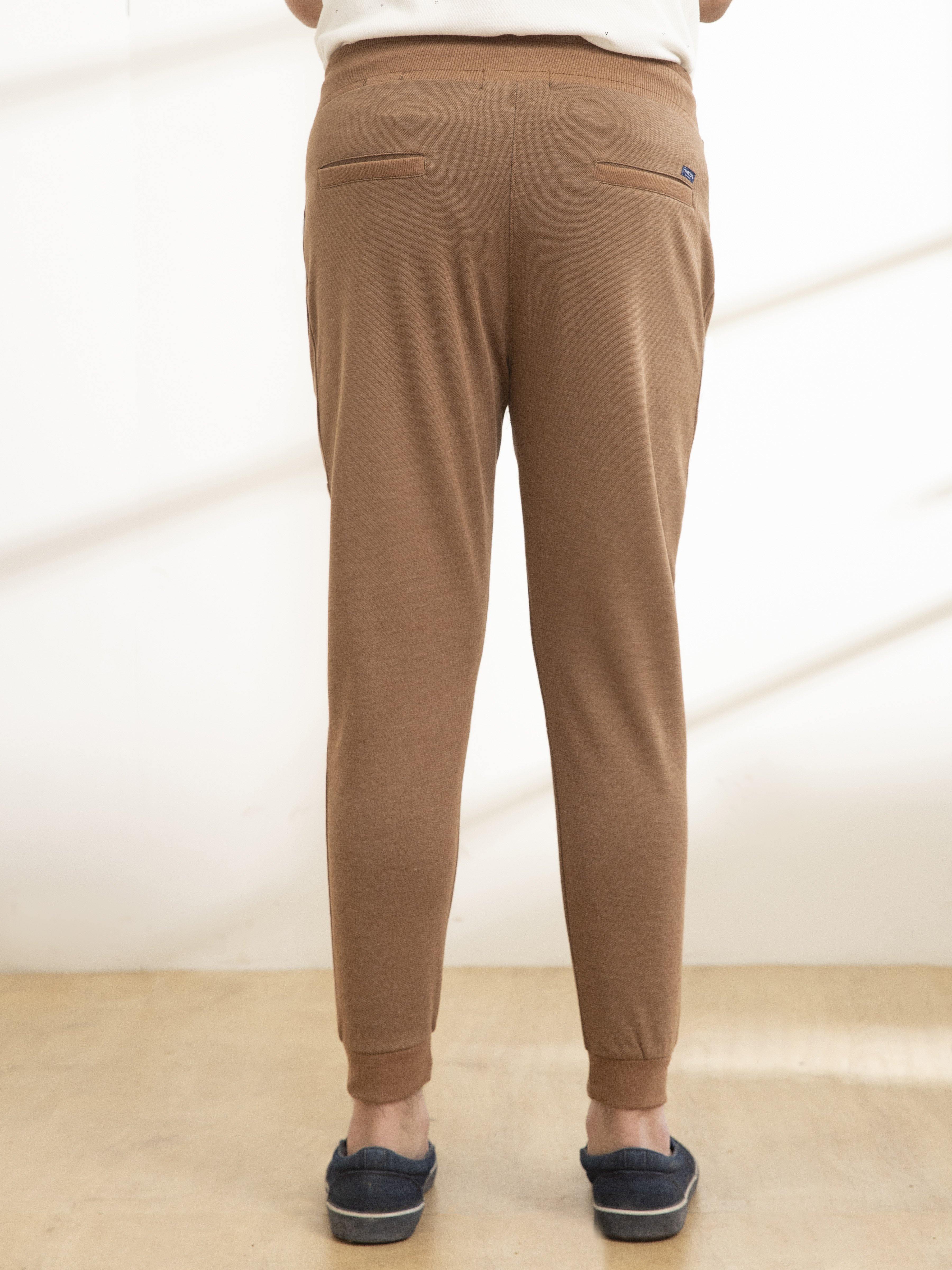 CASUAL TROUSER PIQUE INTERLOCK D KHAKI MELANGE - Image 3