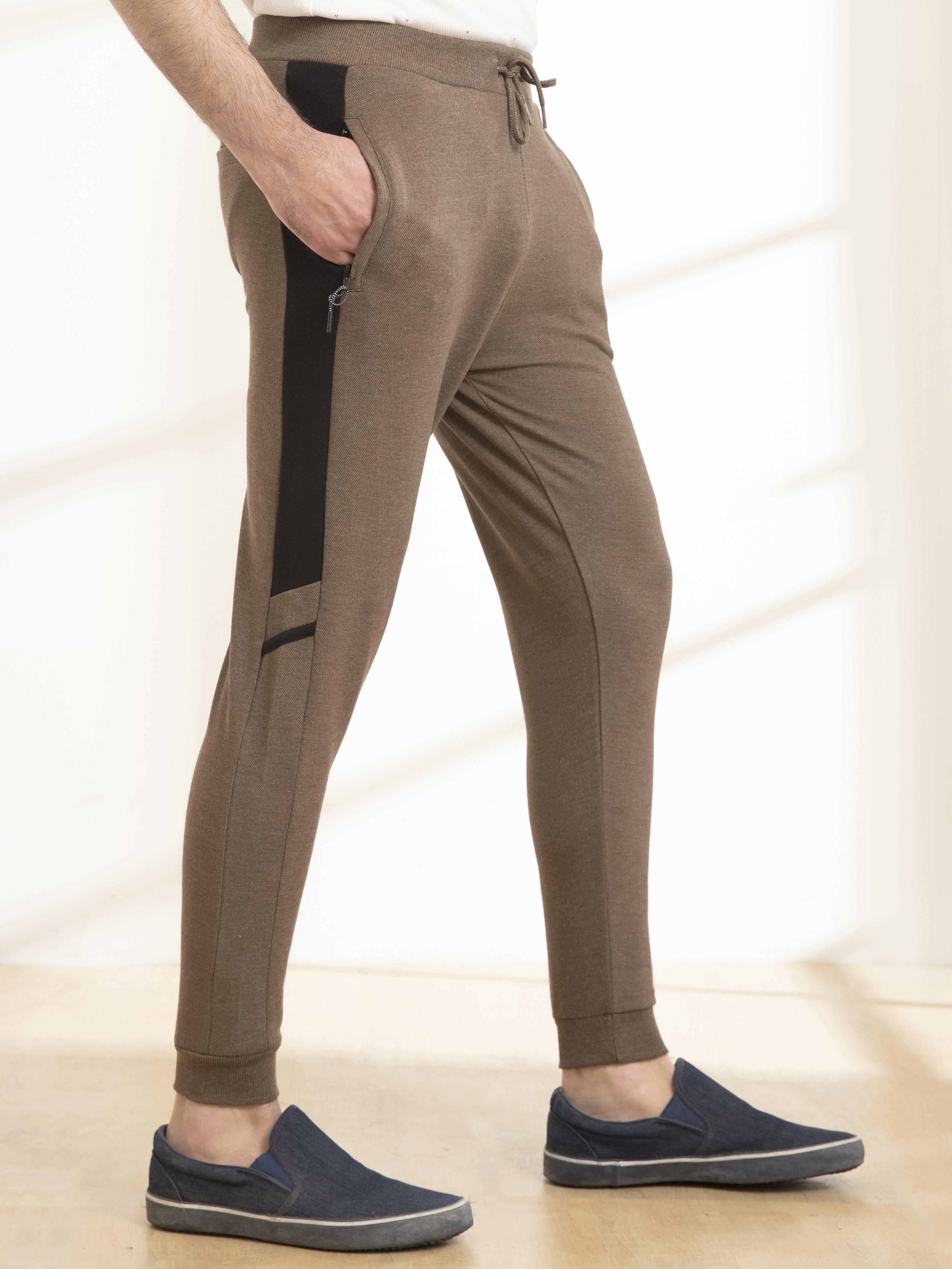CASUAL TROUSER PIQUE TERRY D KHAKI MELANGE