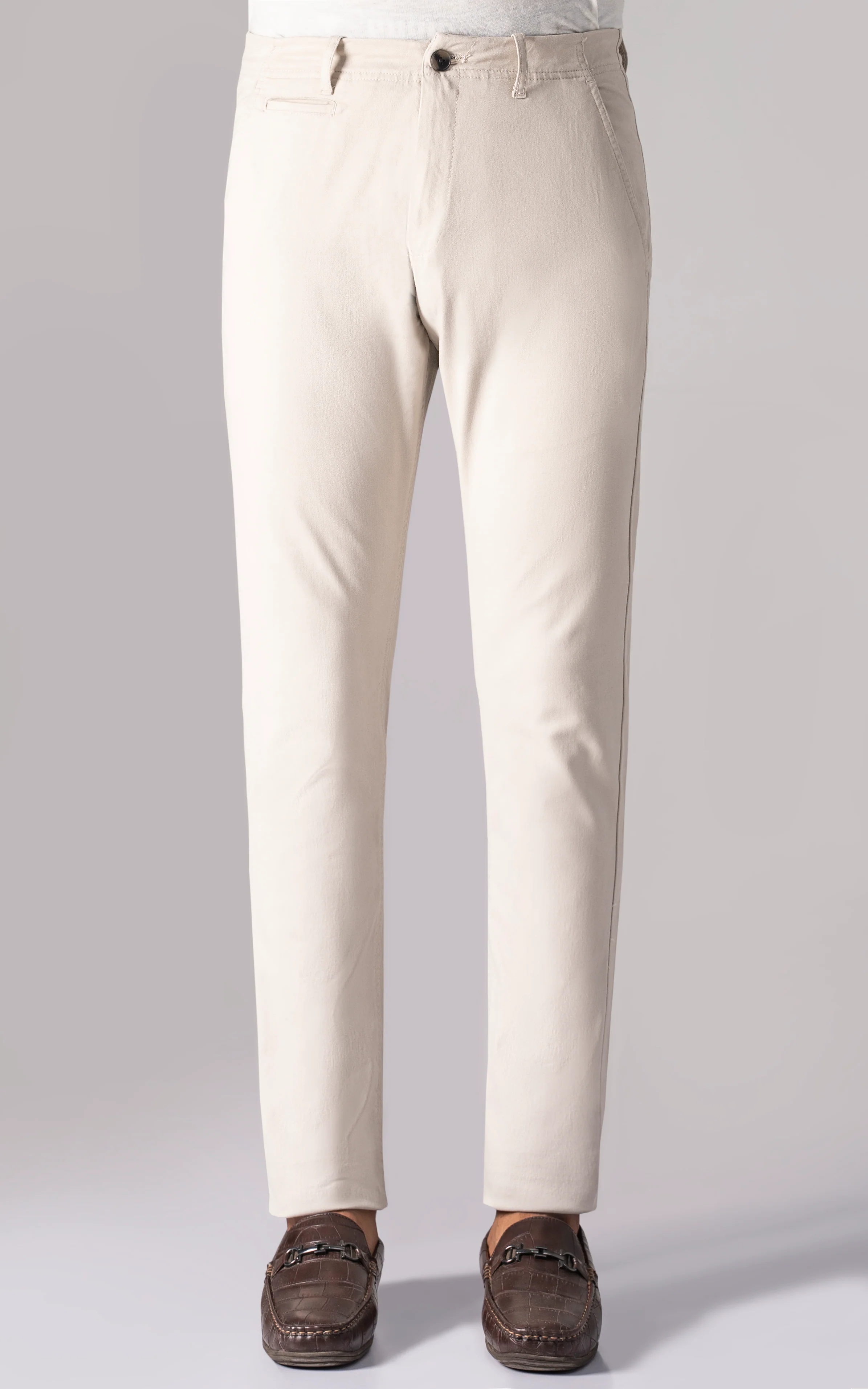 CASUAL PANT CROSS POCKET ECRU WHITE - Image 2