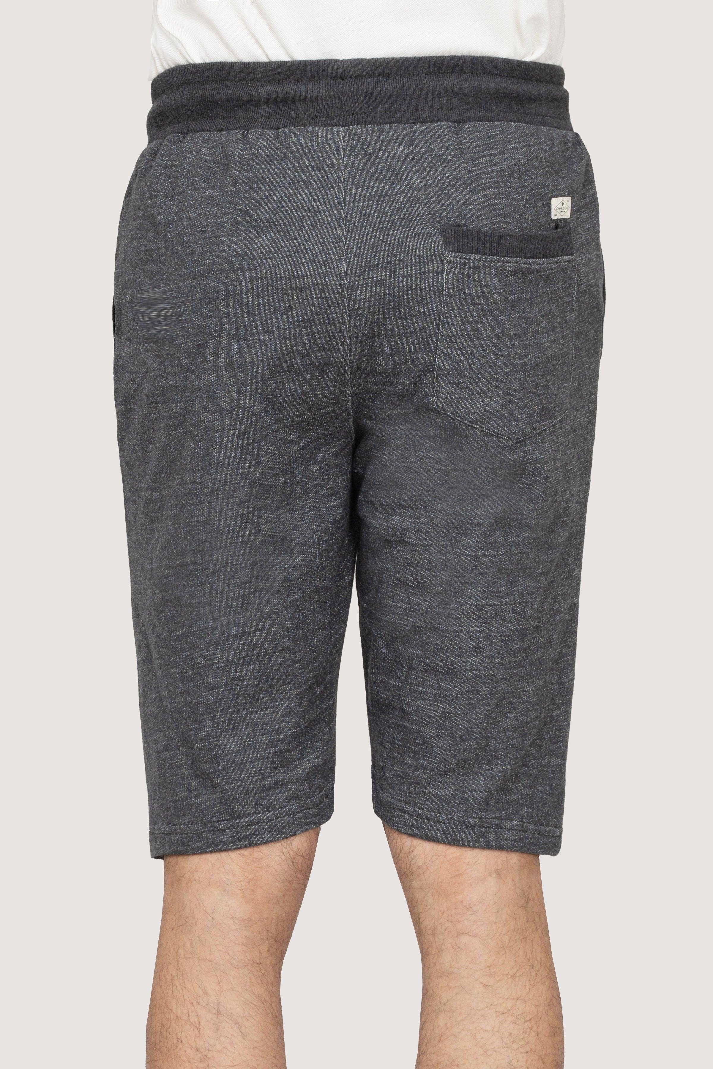 CHAIN YARN REGULAR FIT DARK GREY SHORTS - Image 3