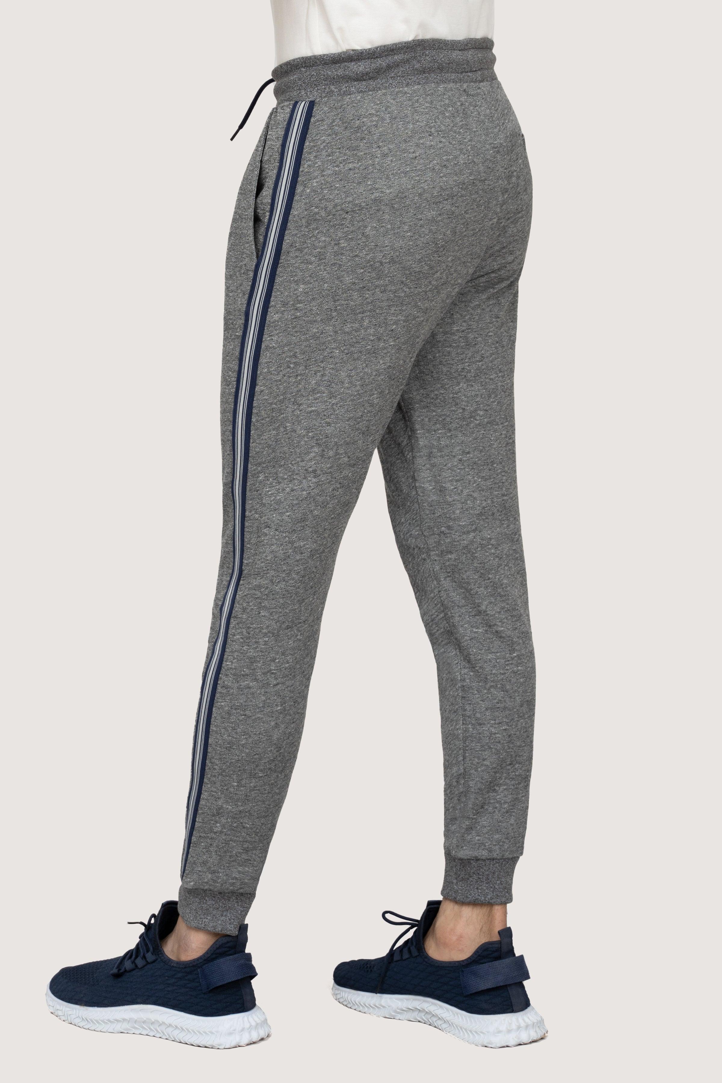 CHAIN YARN SLIMFIT JOGGER TROUSER GREY MELANGE - Image 3