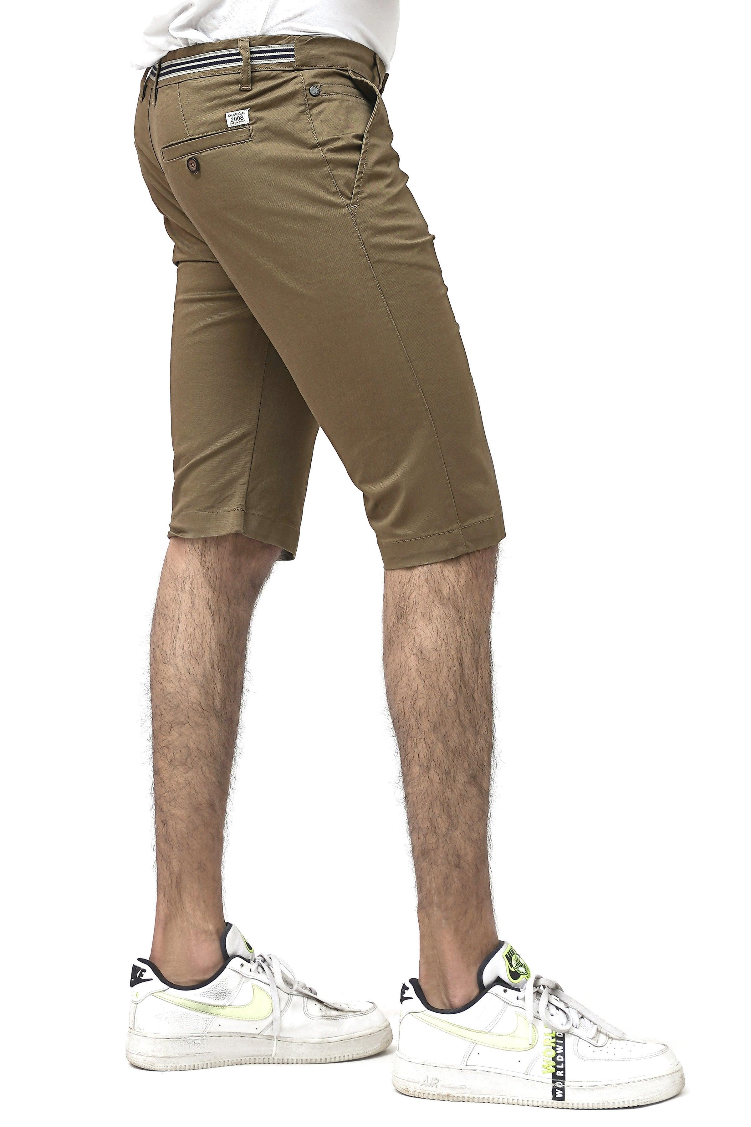 CHINO DARK KHAKI SHORTS - Image 2