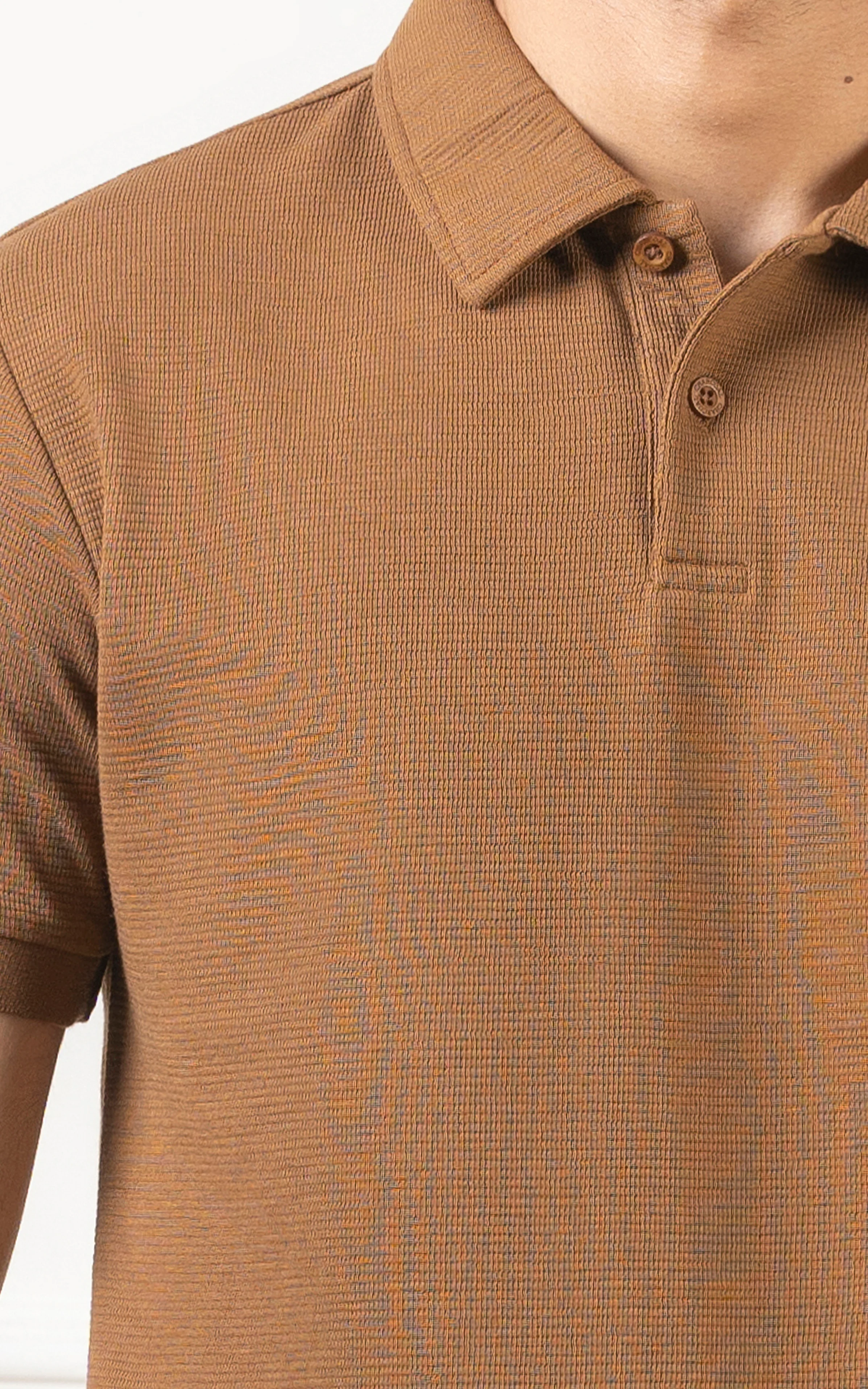 CLASSIC COLLAR  POLO BROWN - Image 2