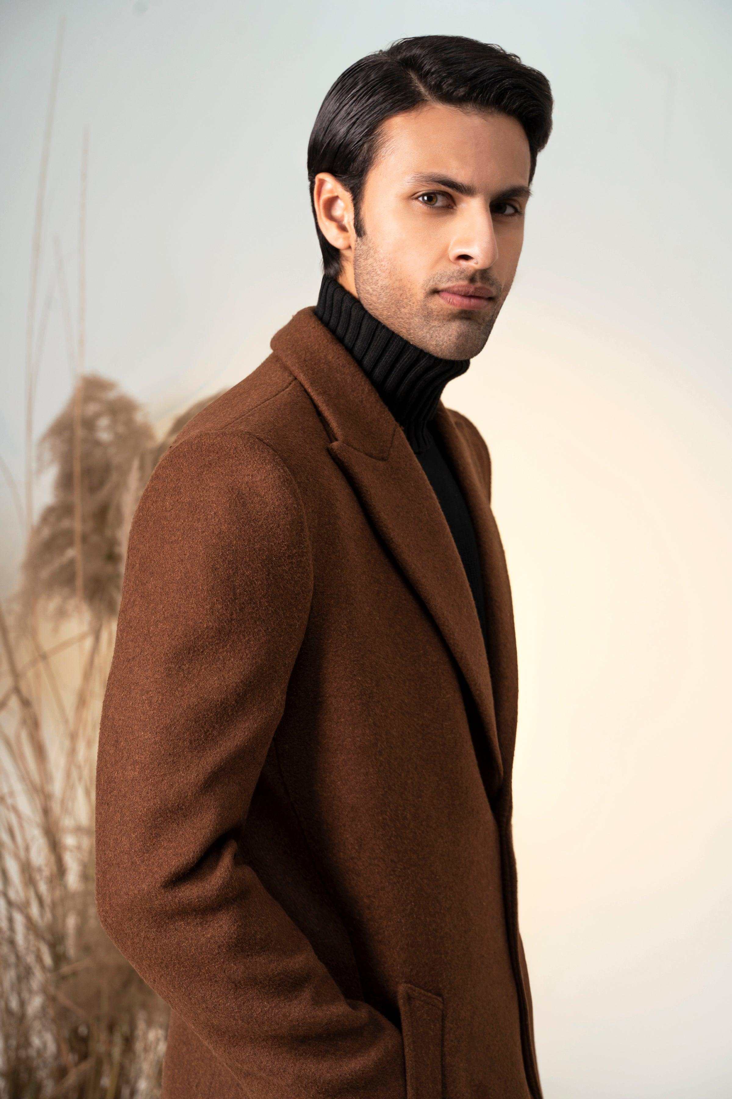 CLASSIC SINGLE BREAST COAT DARK BROWN - Image 2