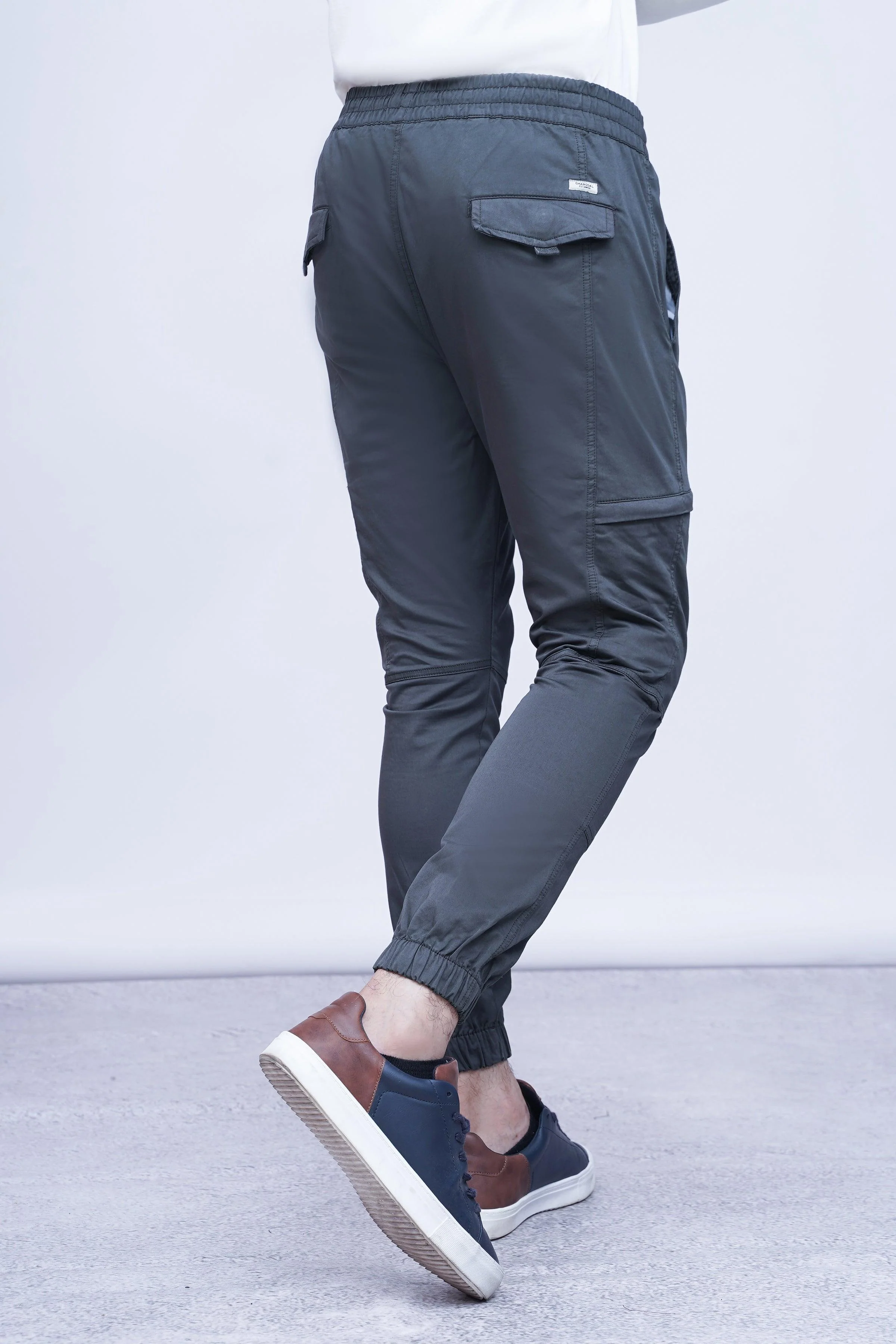 CASUAL JOGGER TROUSER OLIVE GREY - Image 3