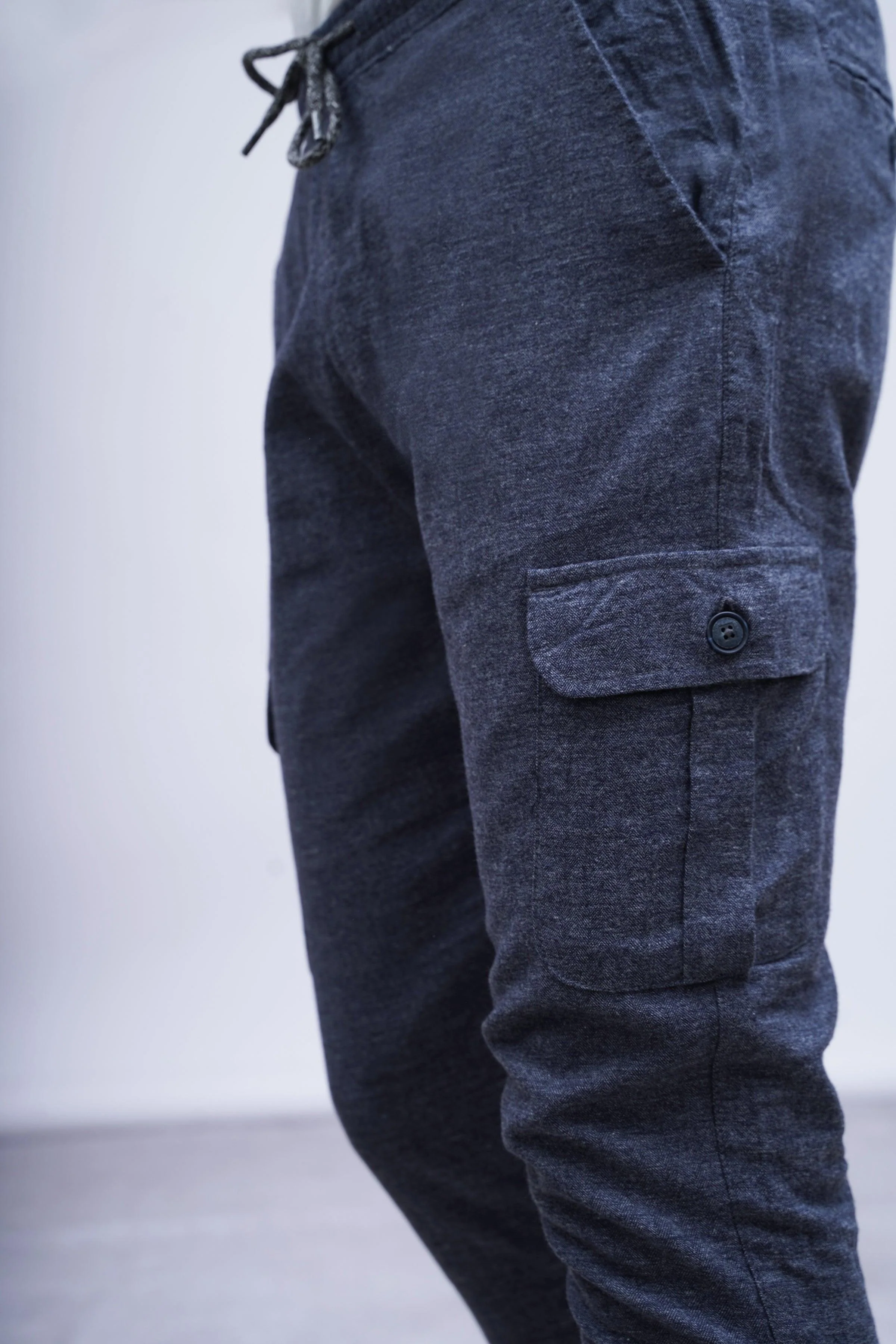 CASUAL JOGGER TROUSER BLUE GREY - Image 4