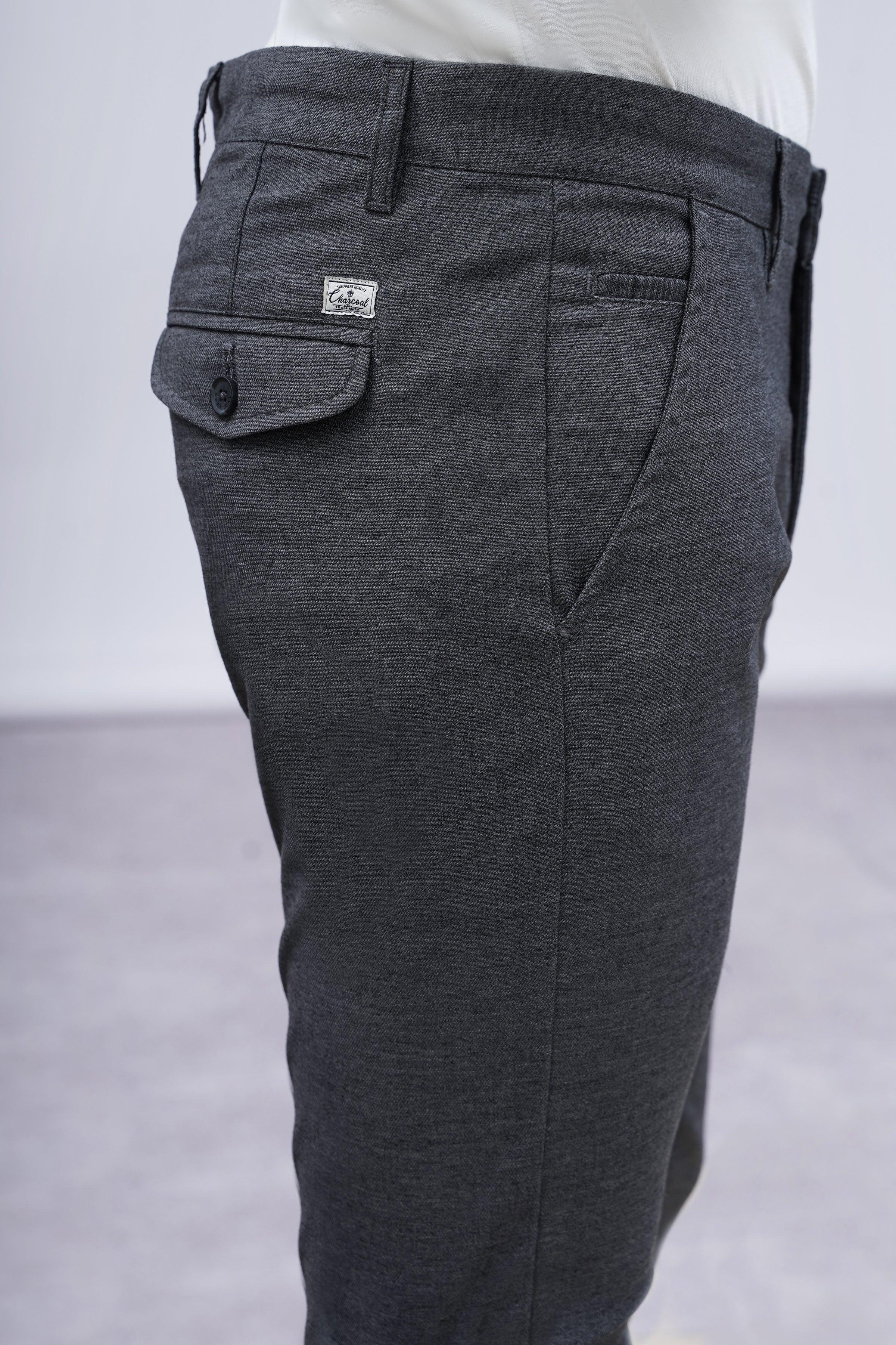 CASUAL PANT CROSS POCKET  CHARCOAL - Image 4