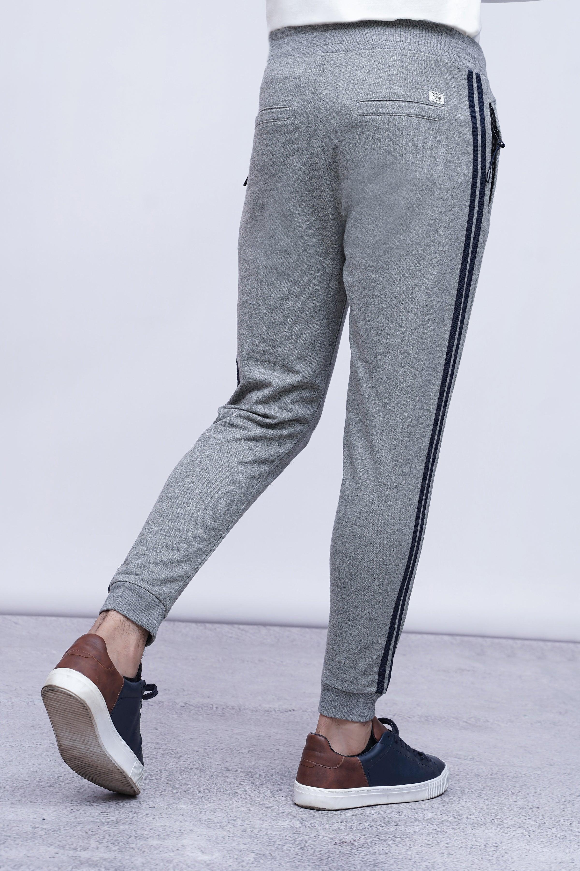 TERRY SIDE TAPE TROUSER GREY - Image 3