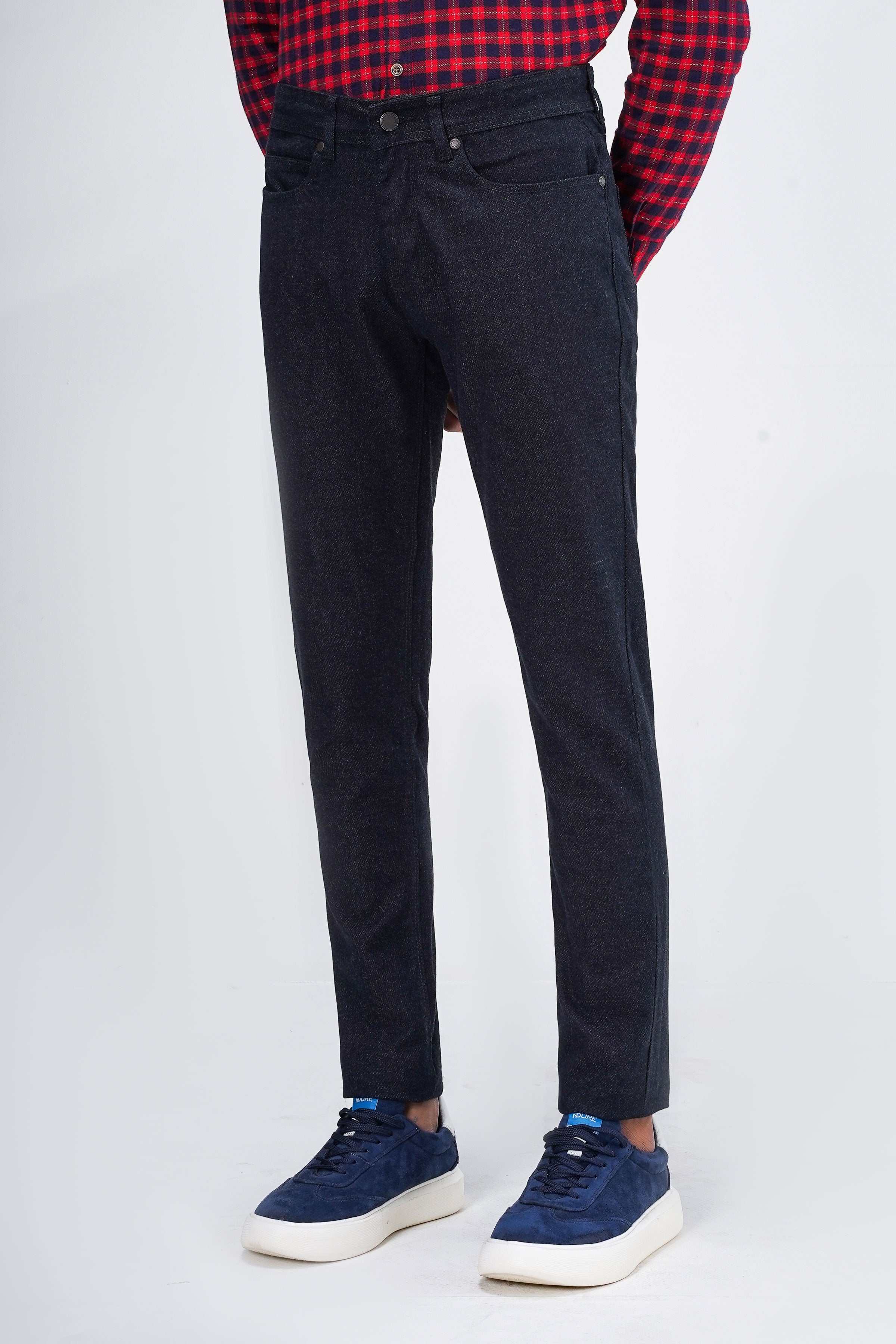 WOOLEN 5-POCKET PANT DENIM BLUE