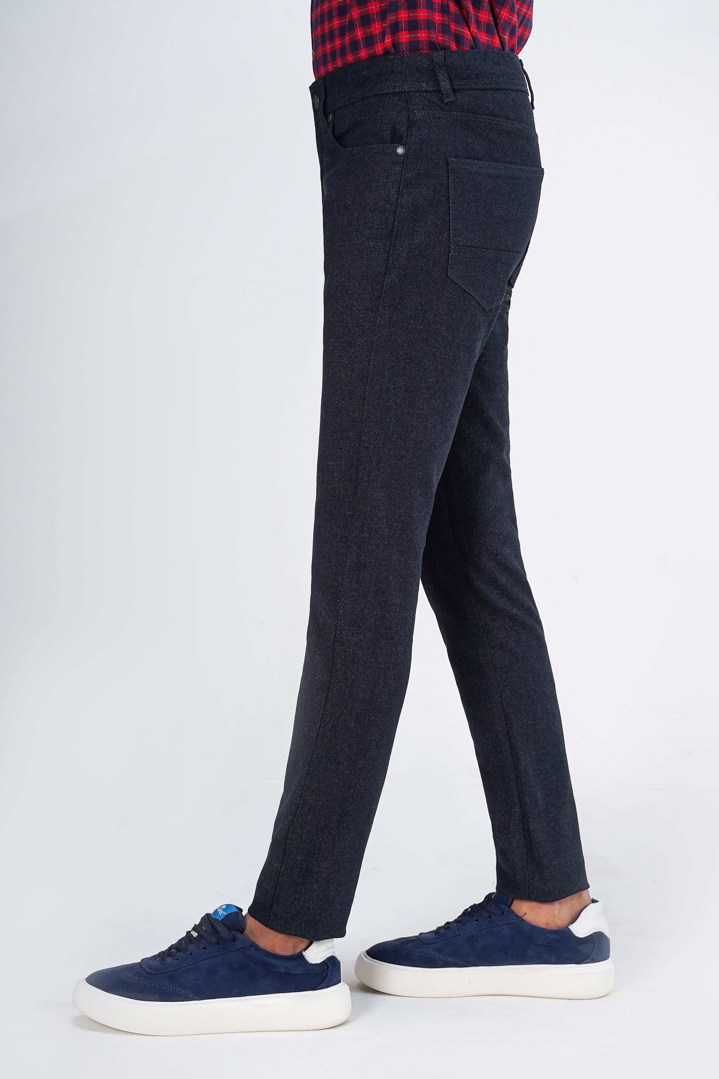 WOOLEN 5-POCKET PANT DENIM BLUE - Image 3