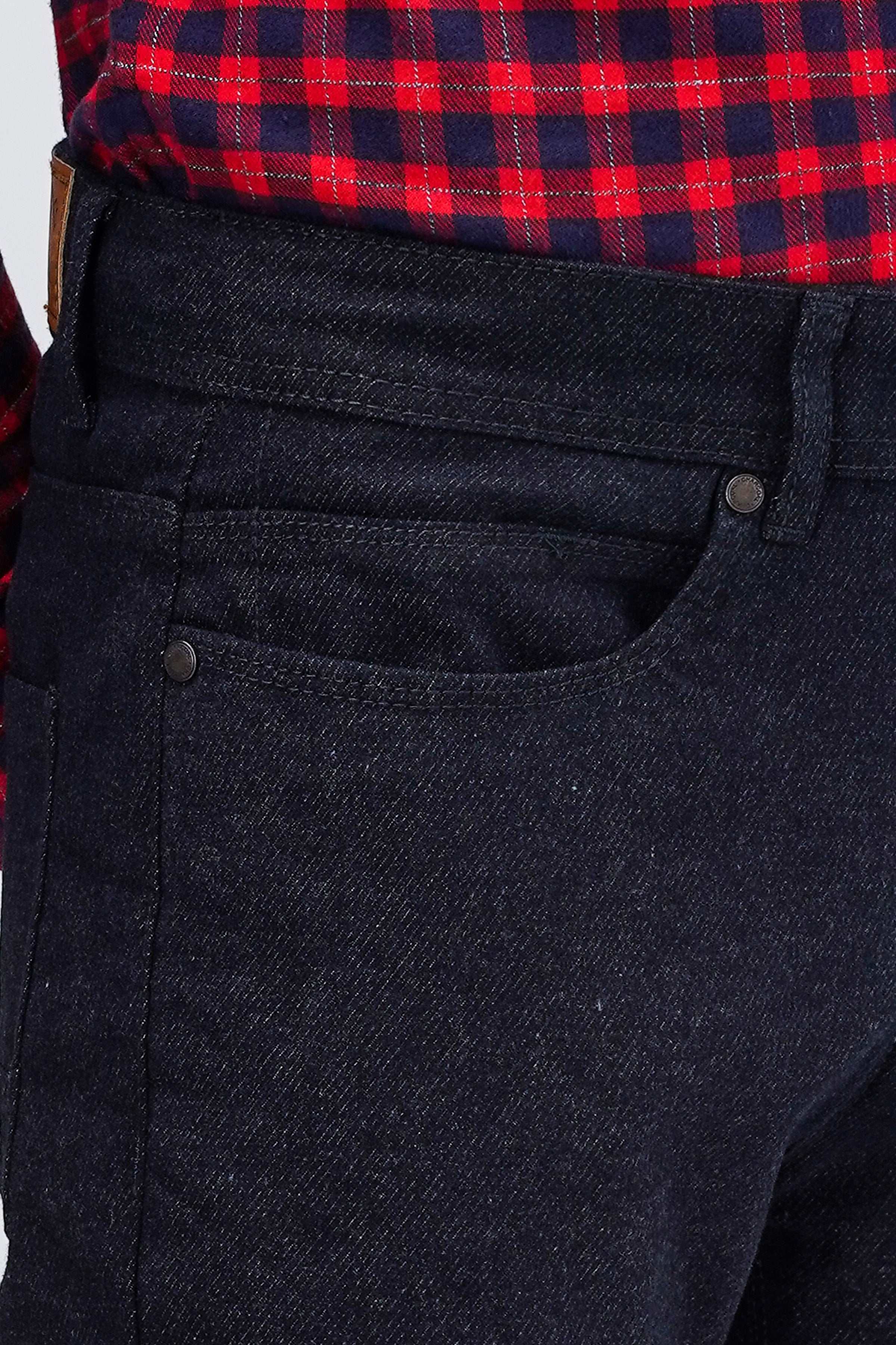 WOOLEN 5-POCKET PANT DENIM BLUE - Image 4