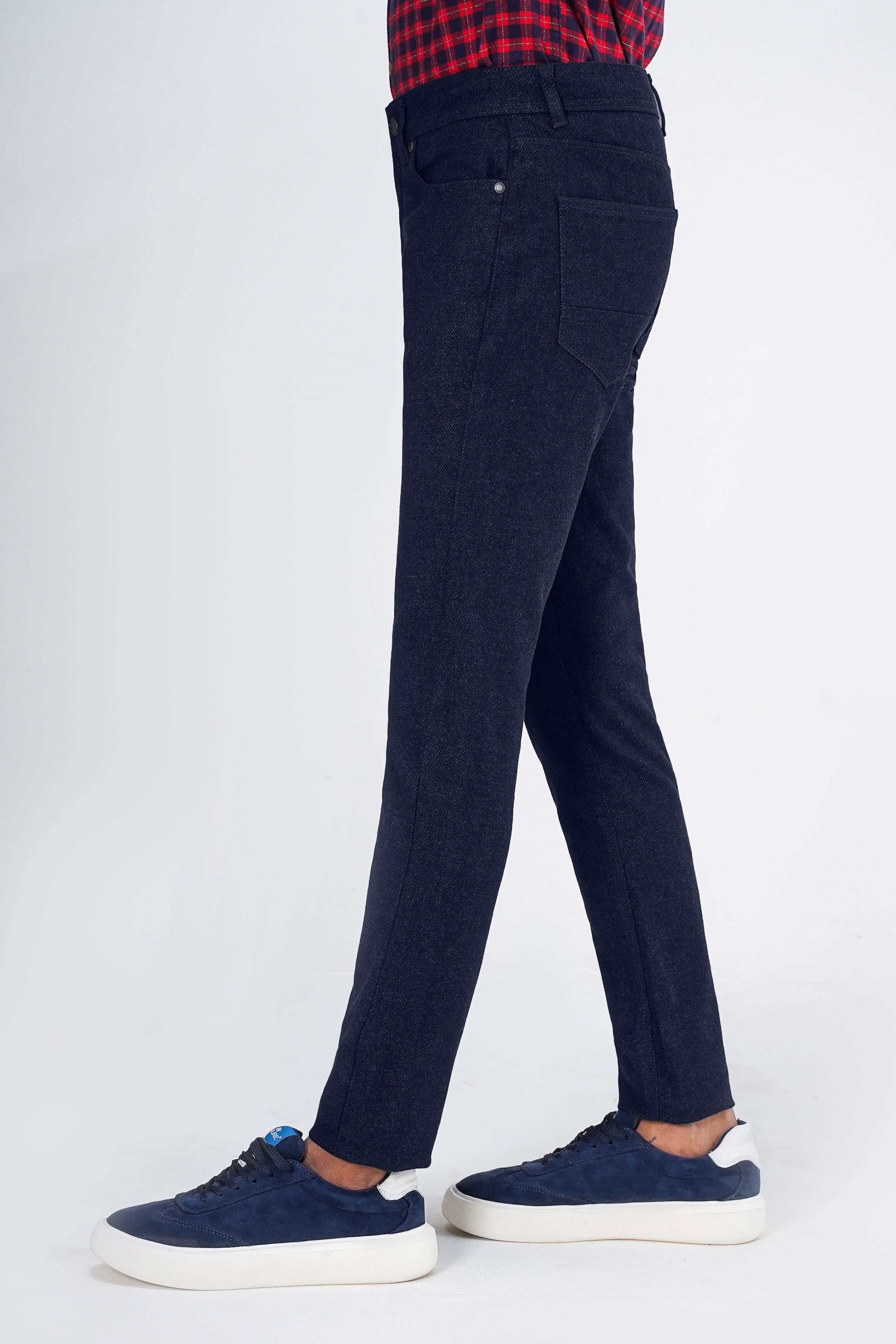 WOOLEN 5-POCKET PANT NAVY BLUE - Image 2