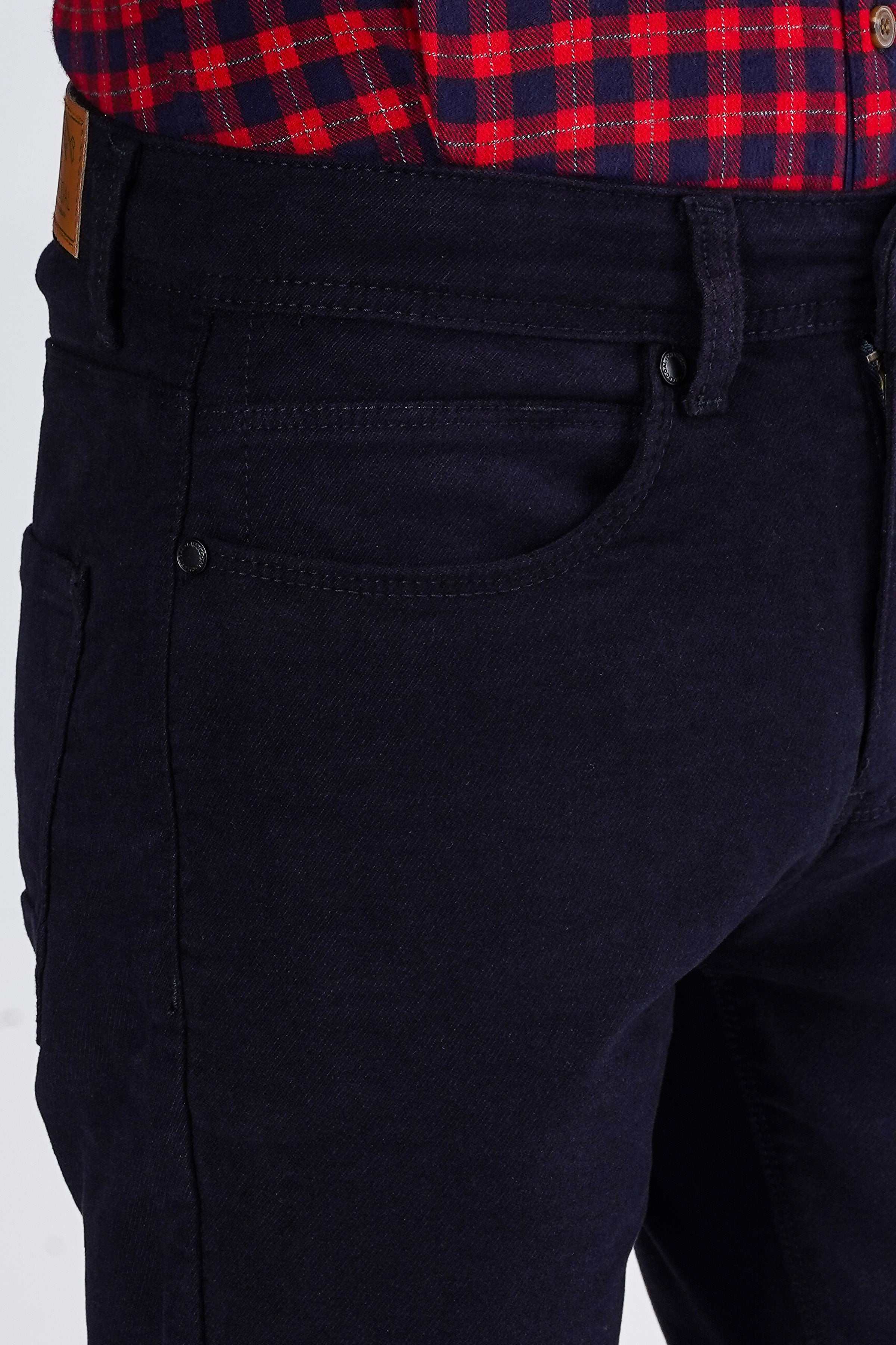 WOOLEN 5-POCKET PANT NAVY - Image 4