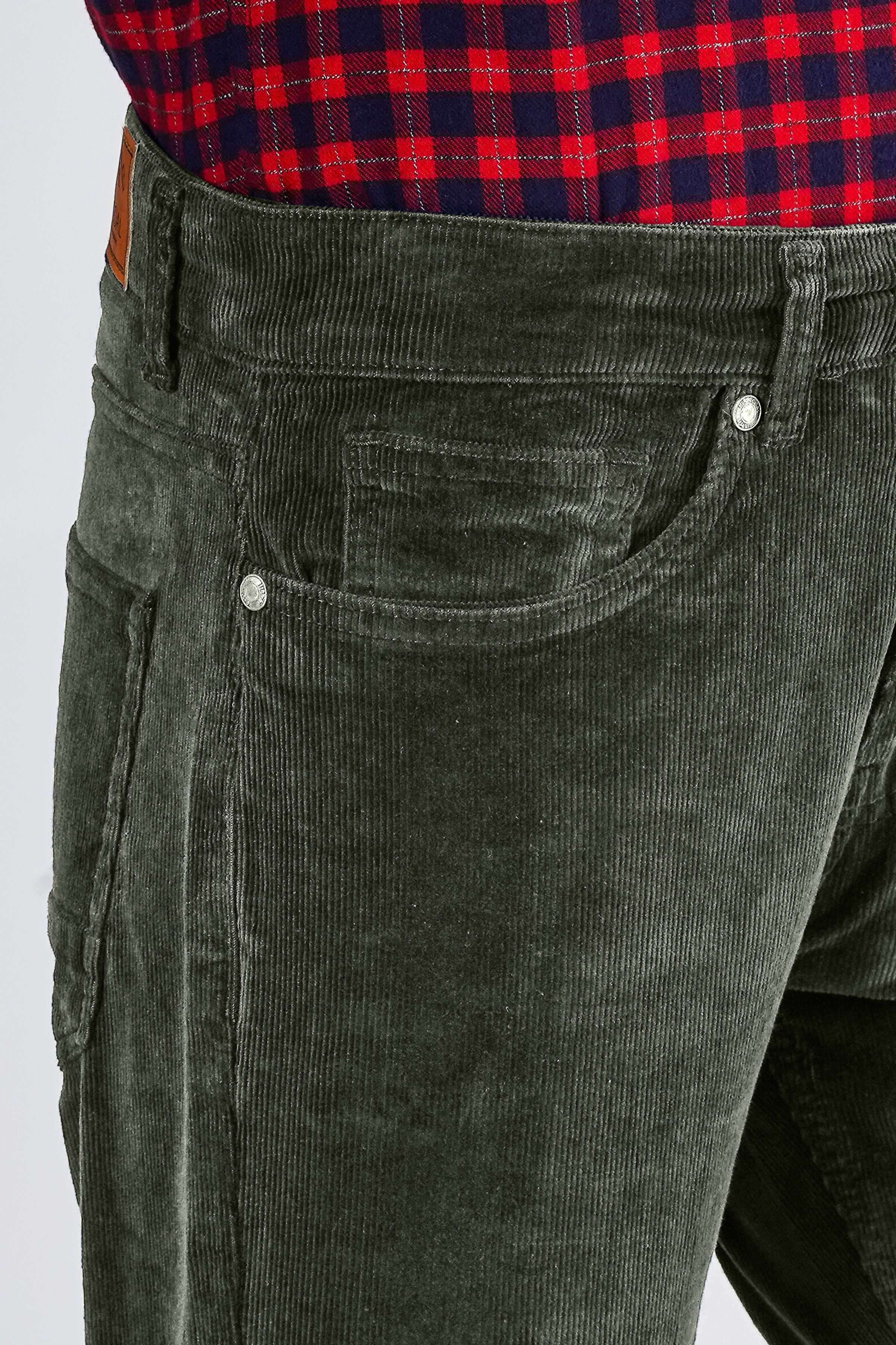 CORDUROY 5-POCKET PANT OLIVE - Image 4