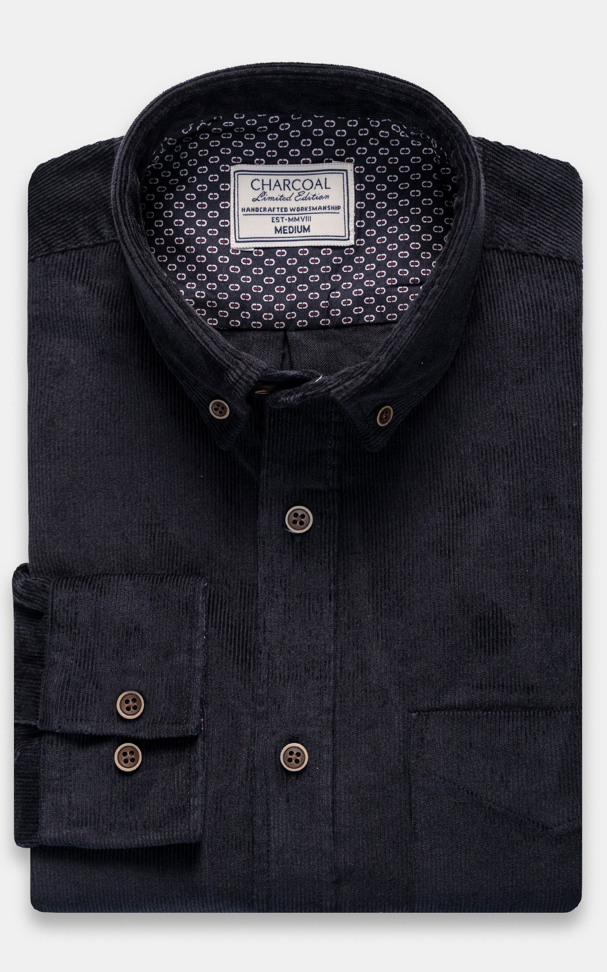 CORDUROY SHIRT IN BLACK