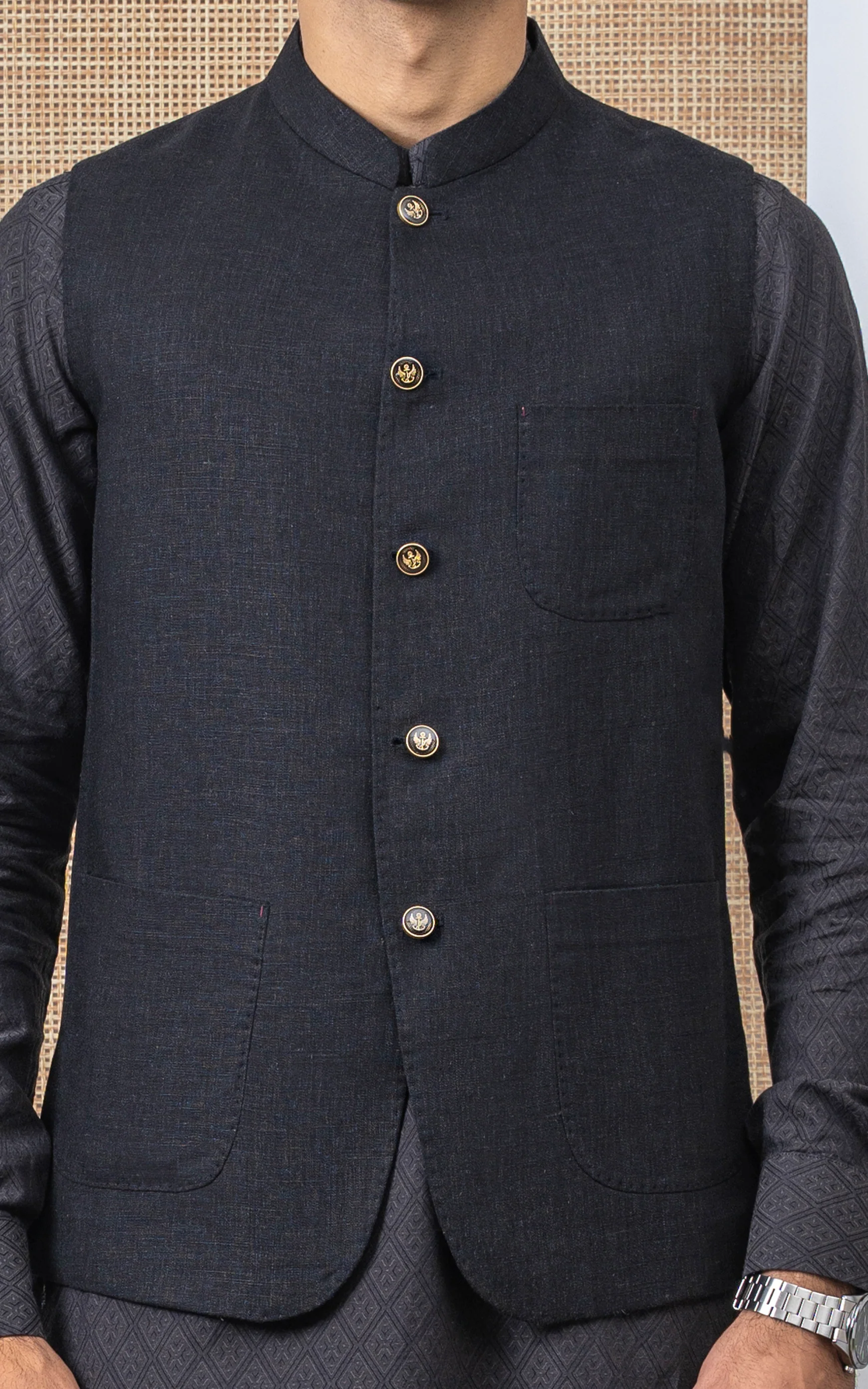 COTTON LINEN W/C - SIGNATURE COLLECTION BLACK - Image 3
