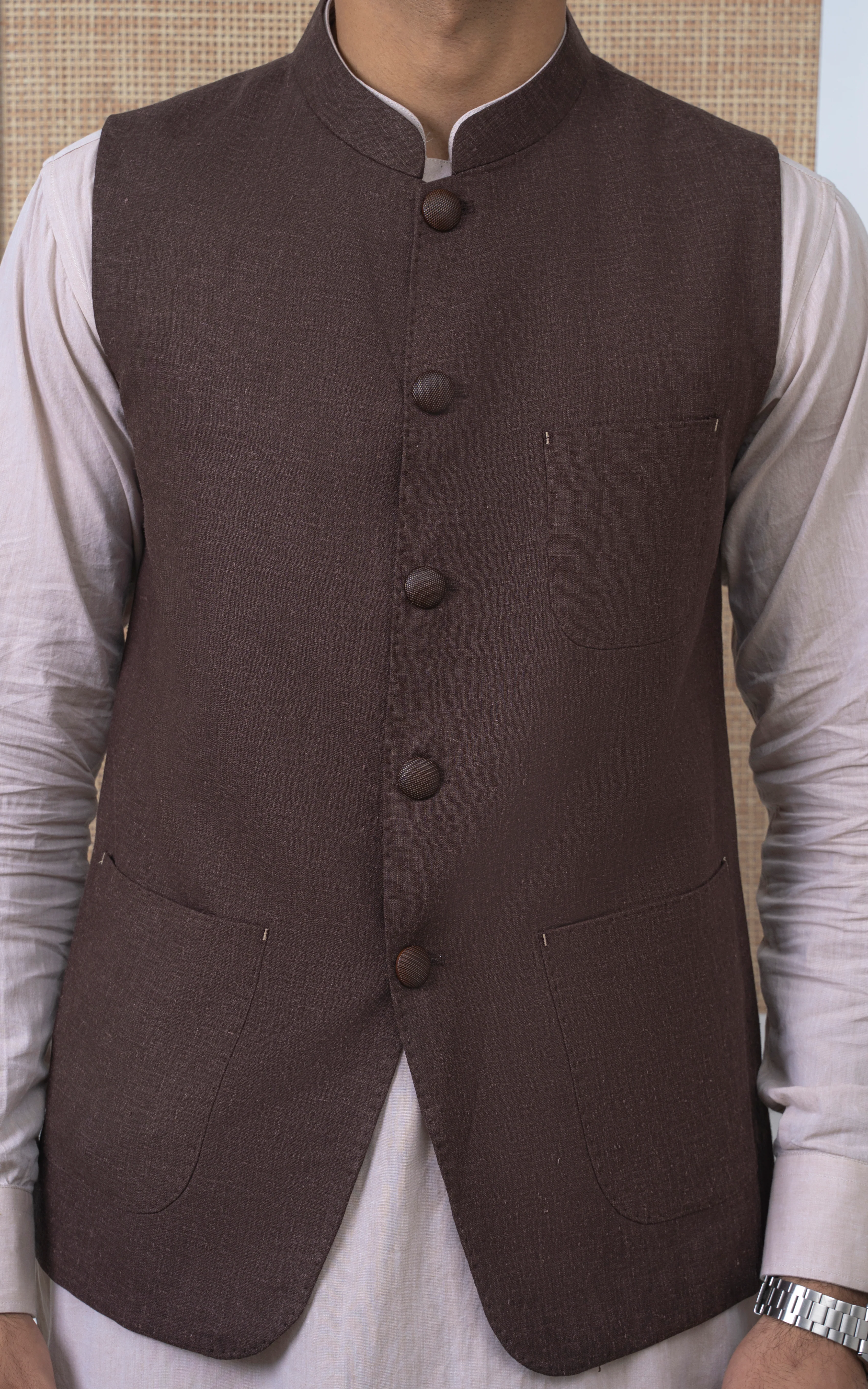COTTON LINEN W/C - SIGNATURE COLLECTION  DARK BROWN - Image 2