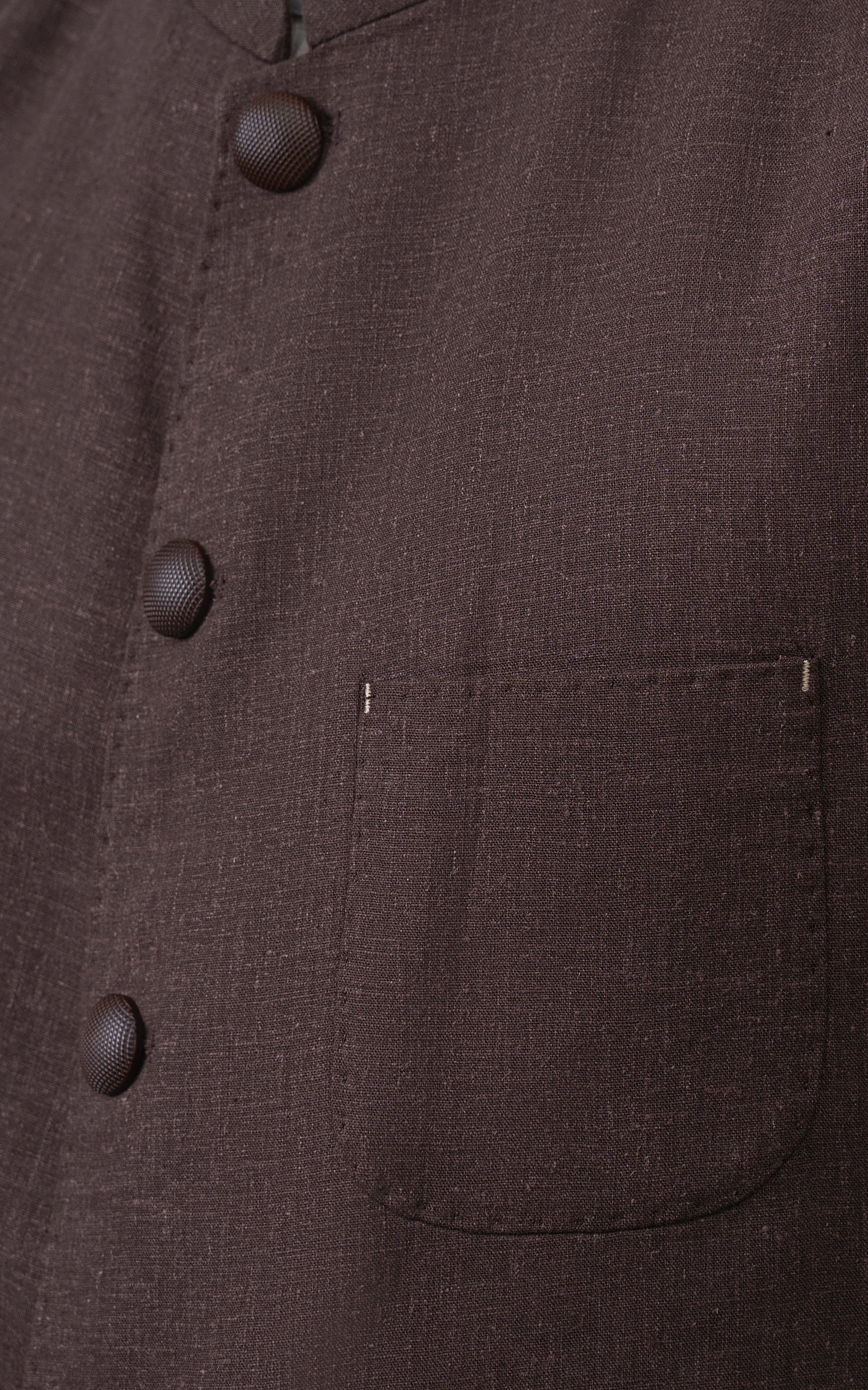 COTTON LINEN W/C - SIGNATURE COLLECTION  DARK BROWN - Image 4