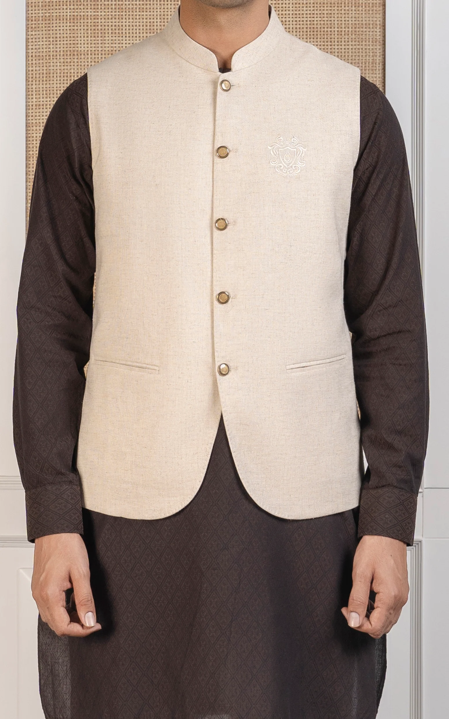 COTTON LINEN W/C - SIGNATURE COLLECTION OATMEAL