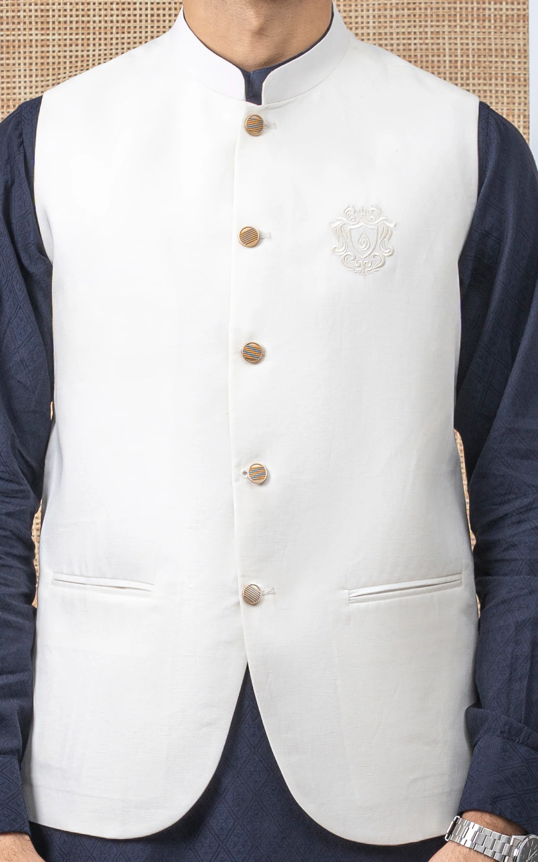 COTTON LINEN W/C -  SIGNATURE COLLECTION  OFF WHITE - Image 3