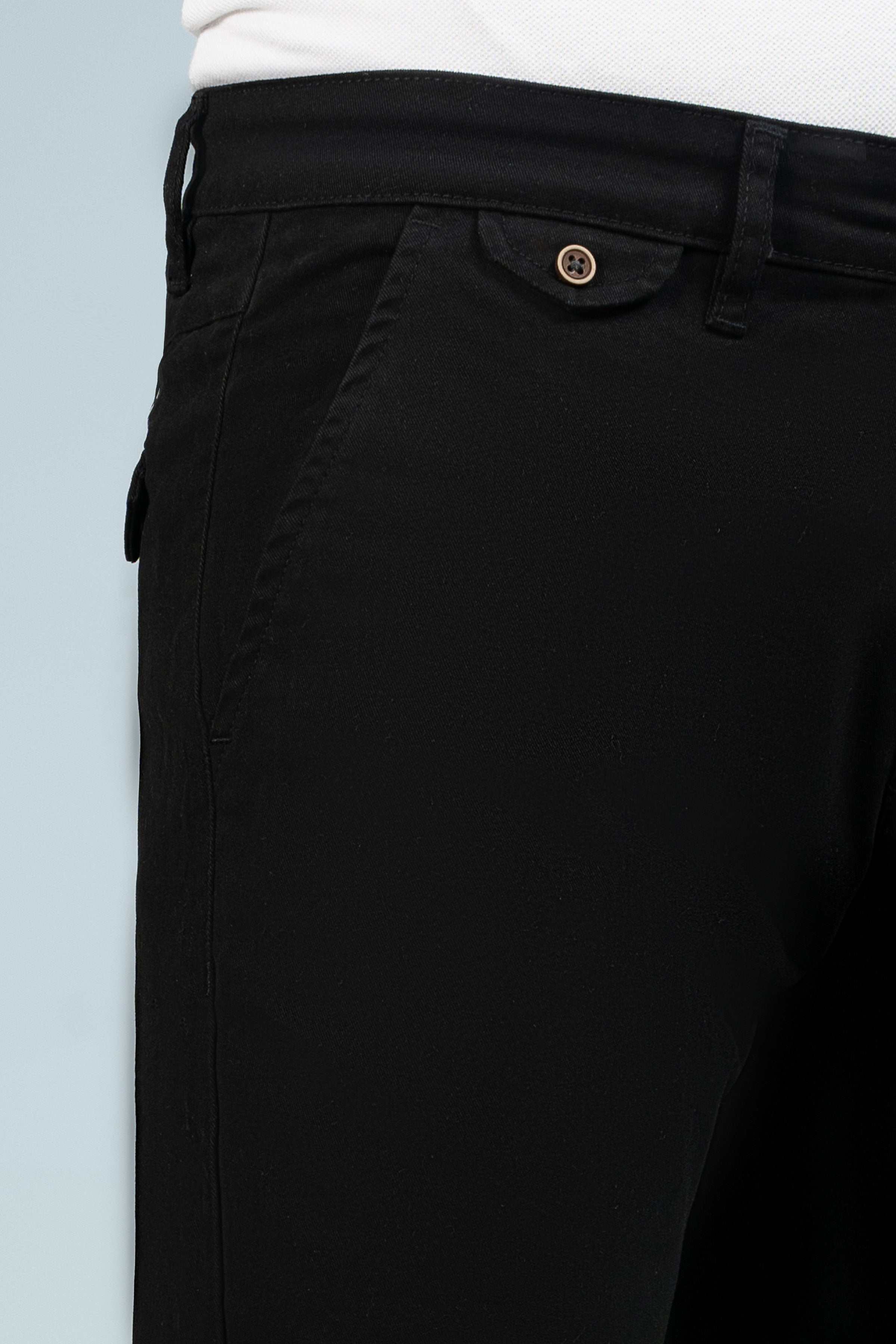 CROSS POCKET CASUAL PANT BLACK - Image 4