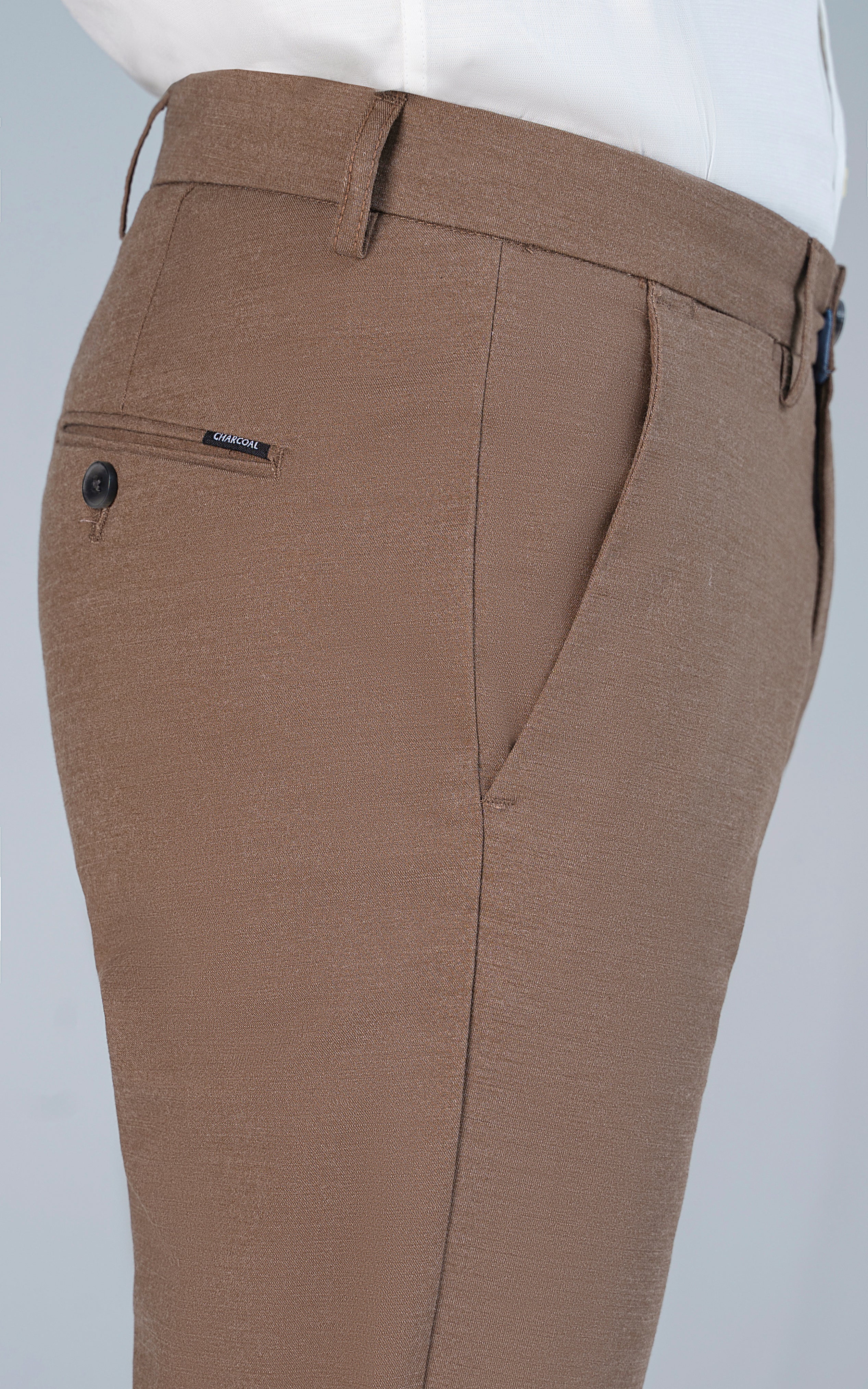 CROSS POCKET MELANGE PANT BROWN - Image 2