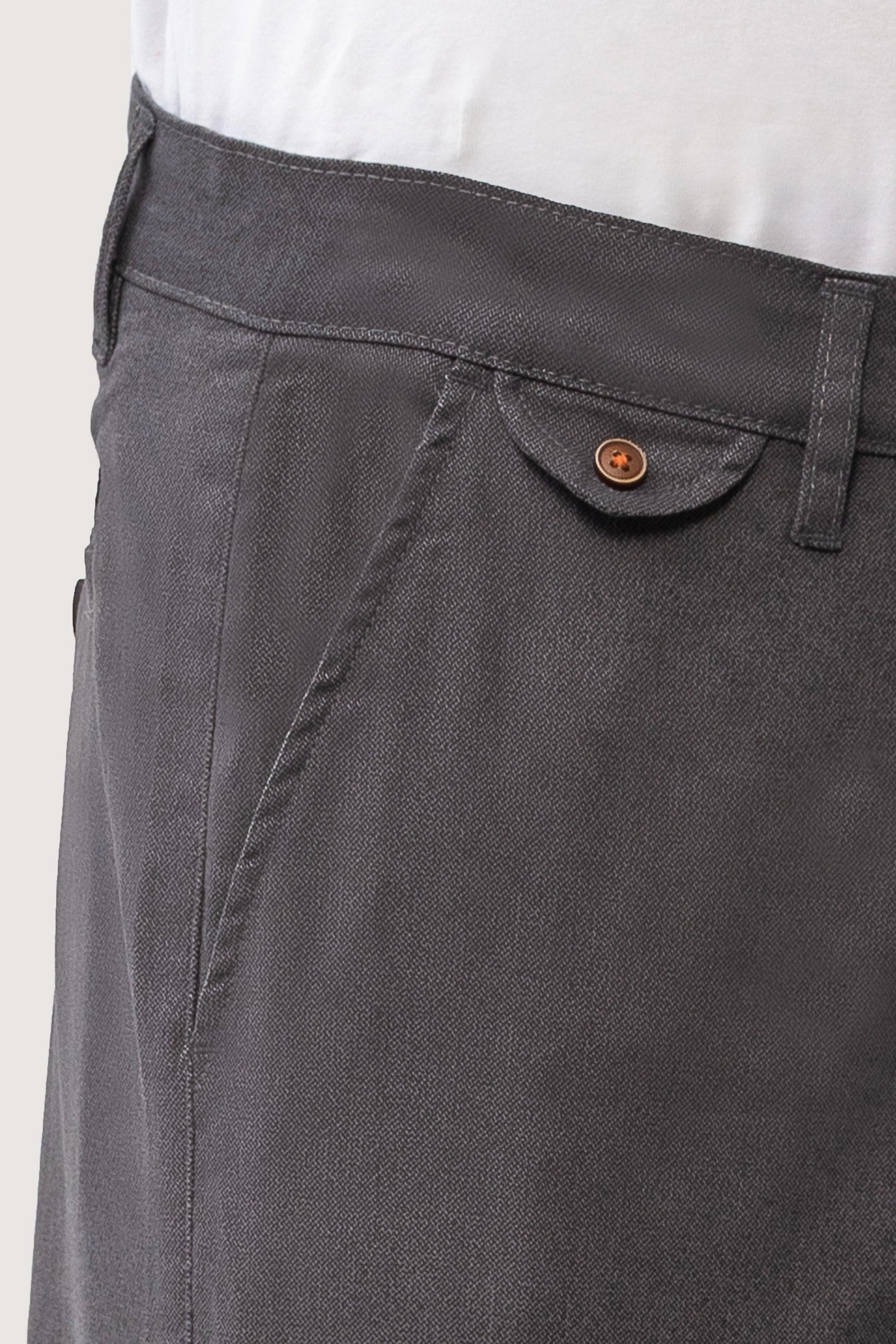CROSS POCKET PRINTED PANT CHARCOAL - Image 4