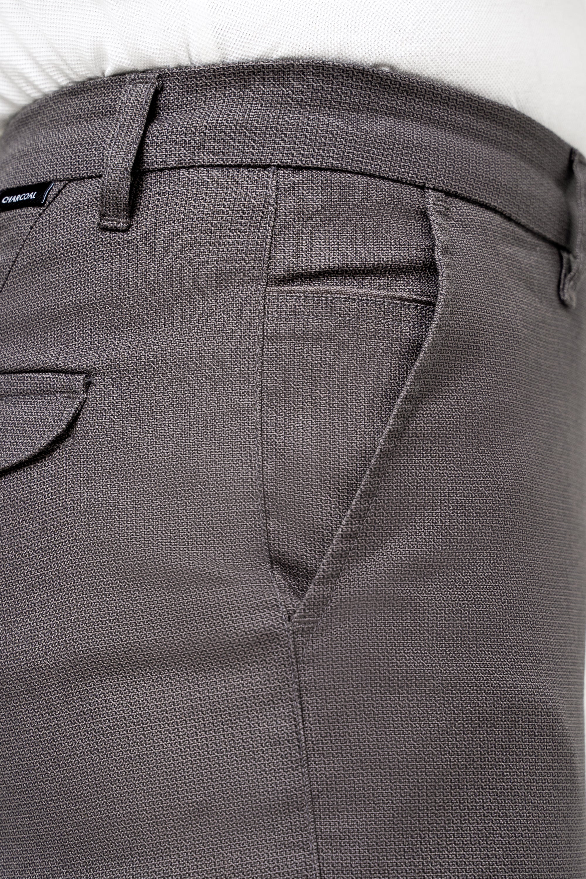 CROSS POCKET PRINTED PANT DARK GREY - Image 5