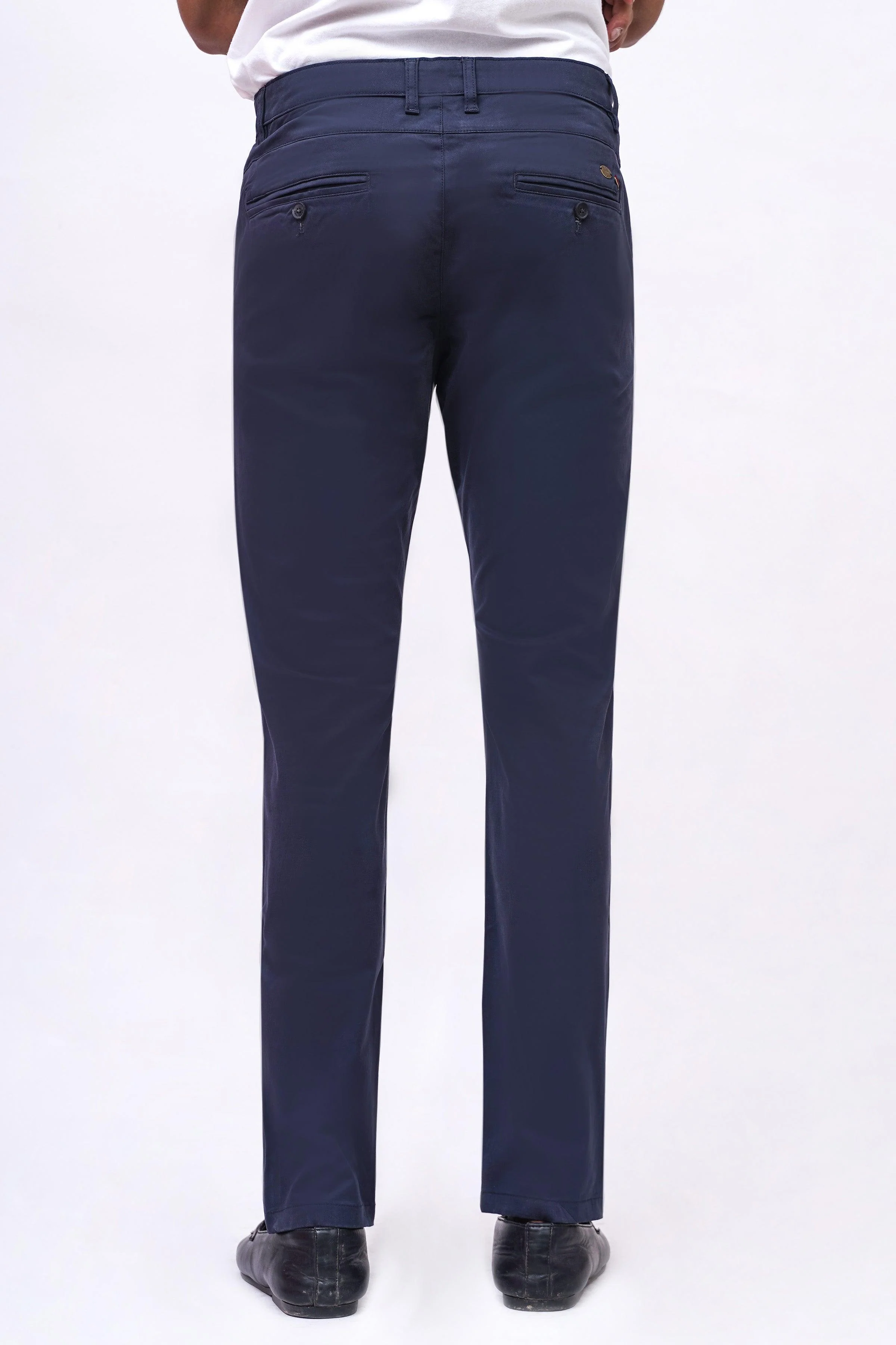 CROSS POCKET SATIN PANT NAVY - Image 3