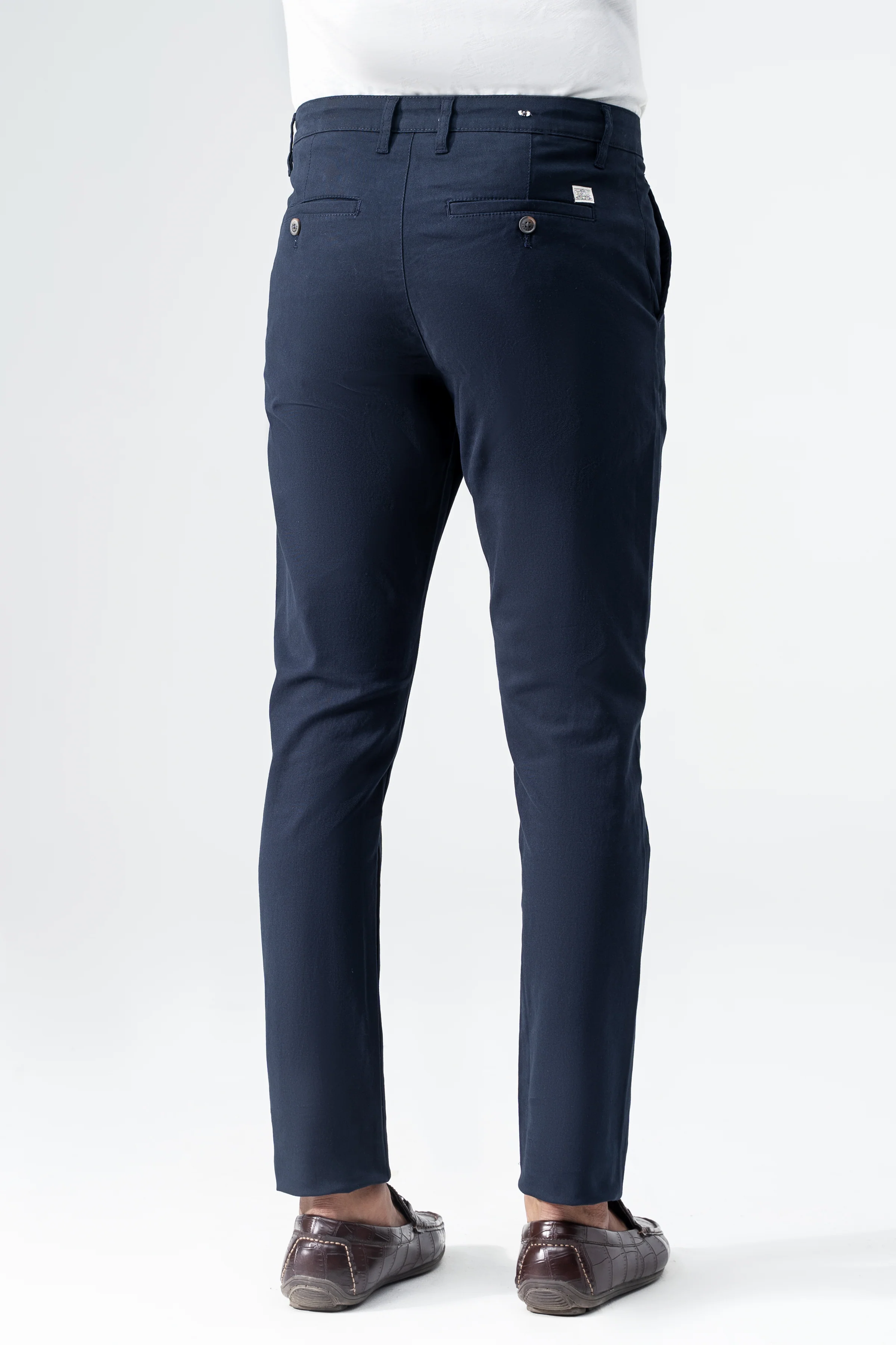 CROSS POCKET TWILL SLIM FIT PANT NAVY - Image 4
