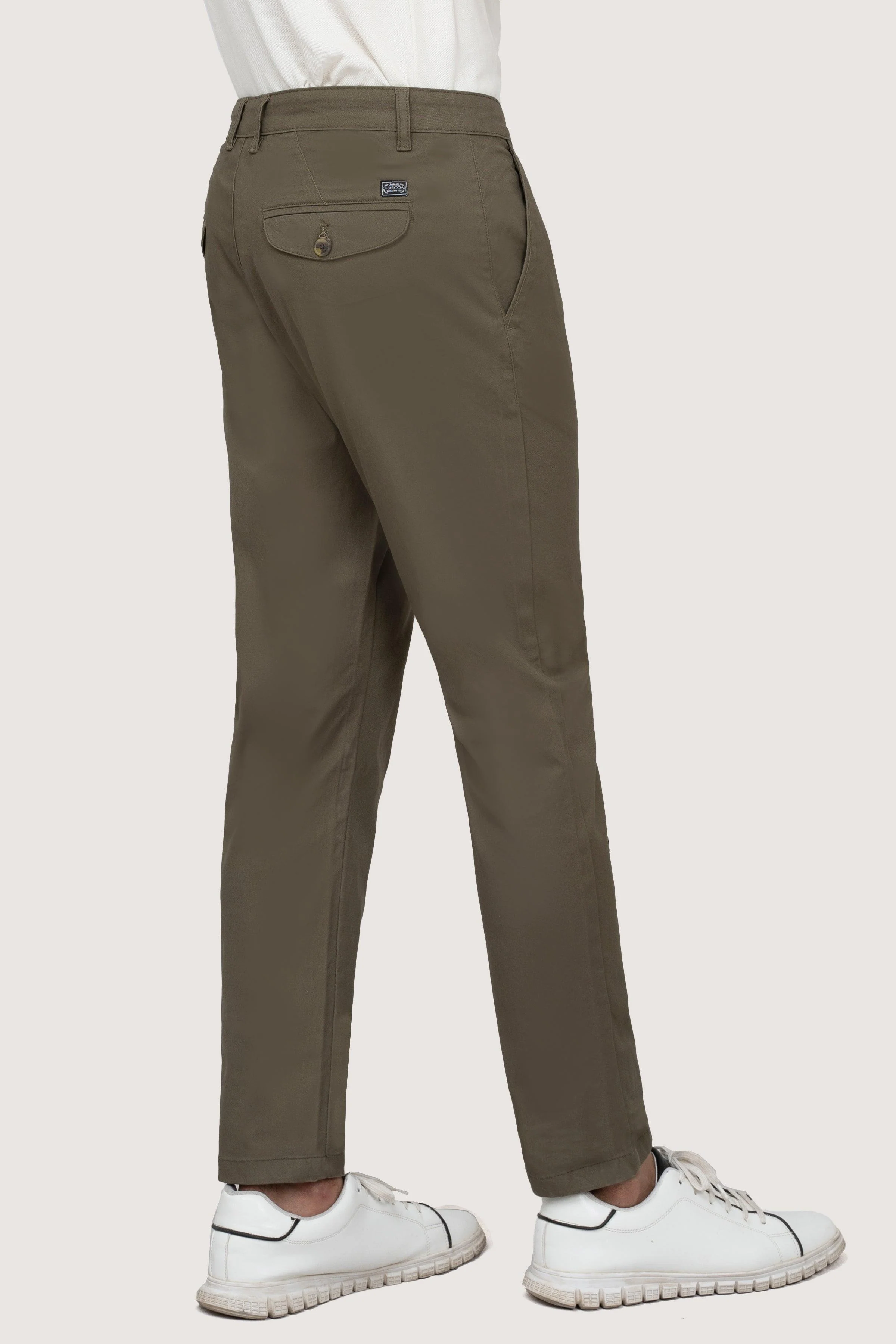 CROSS POCKET TWILL SLIMFIT DARK OLIVE PANT - Image 3