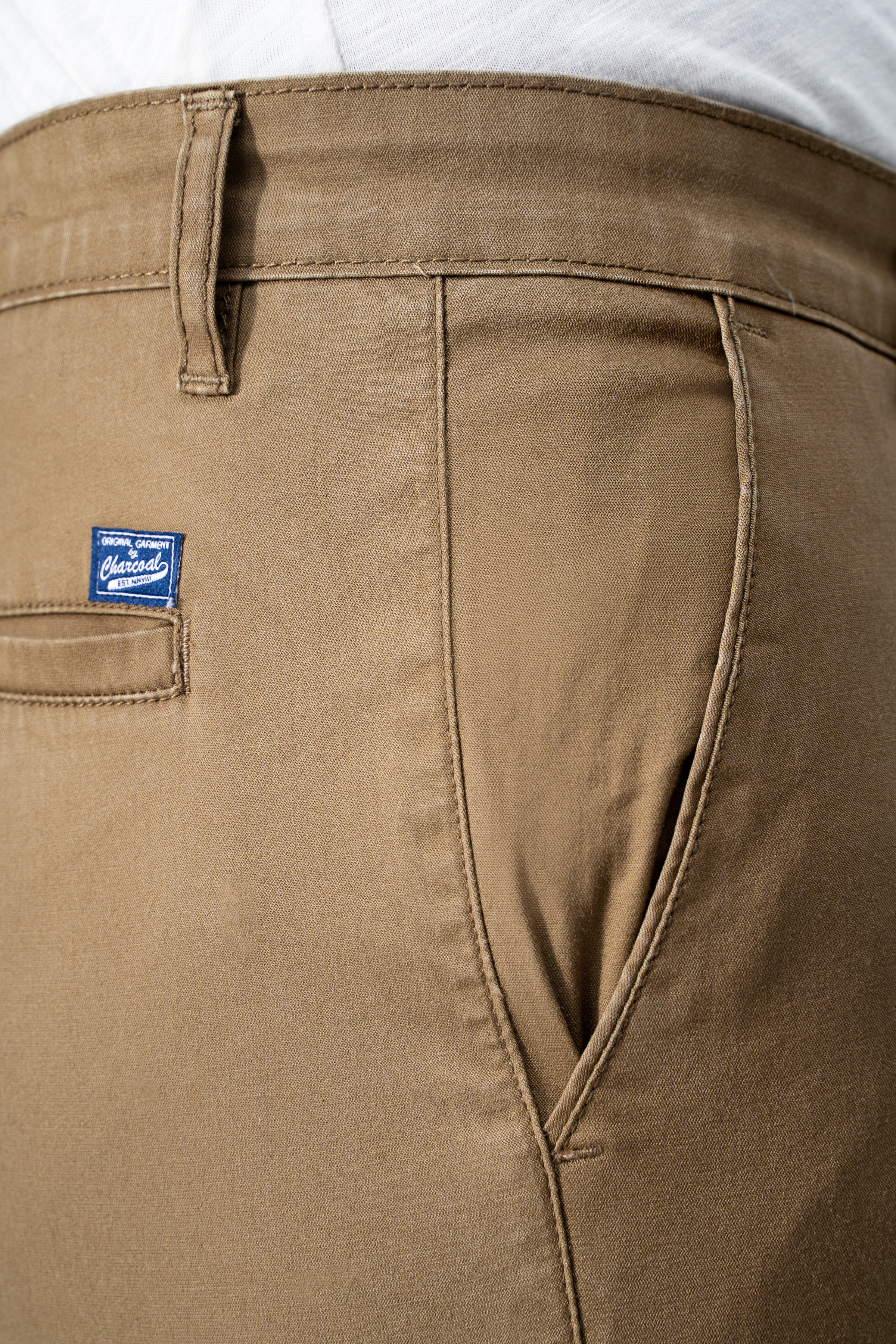 CROSS POCKET TWILL SLIMFIT PANT DARK KHAKI - Image 2