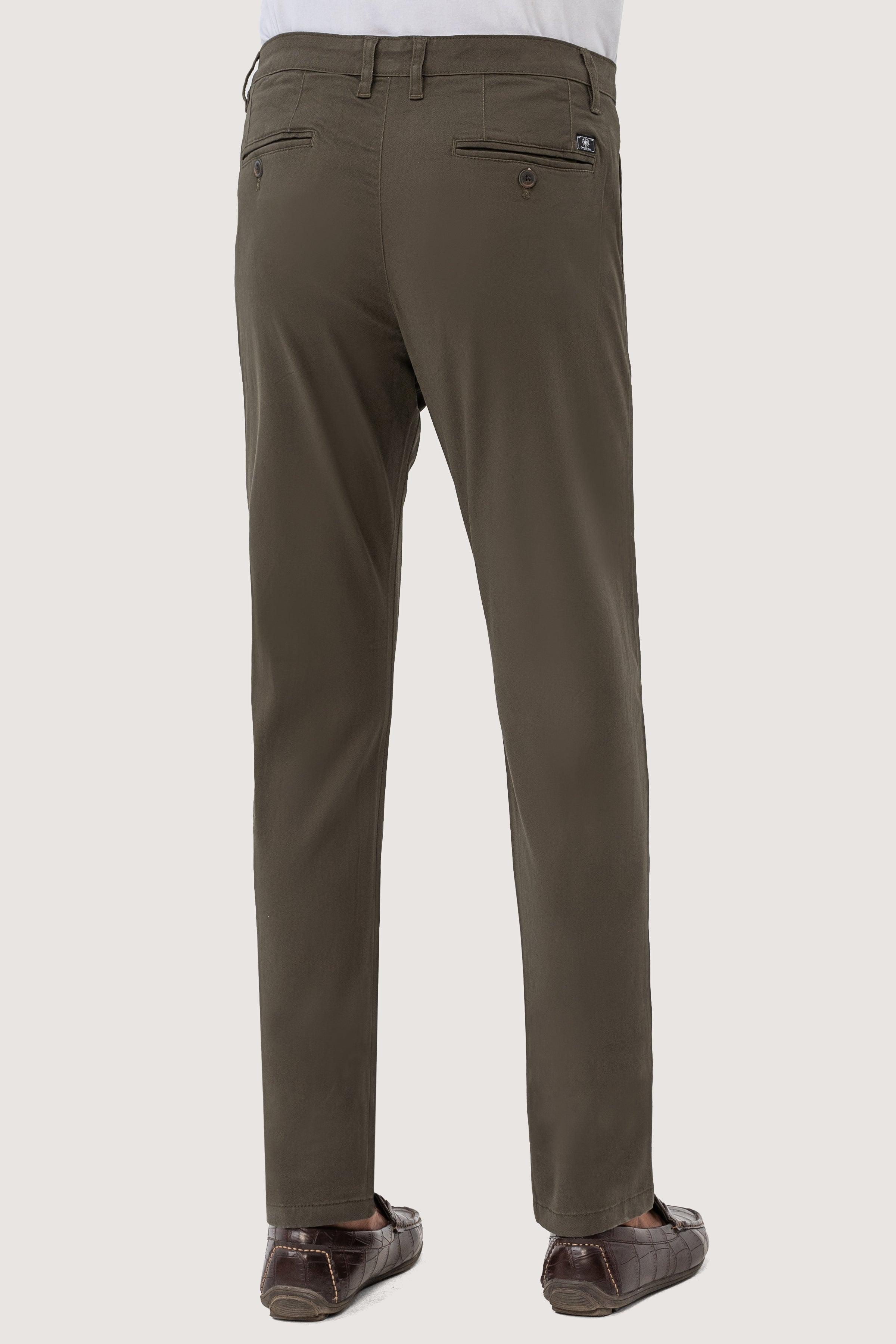 CROSS POCKET TWILL SLIMFIT PANT DARK OLIVE - Image 3