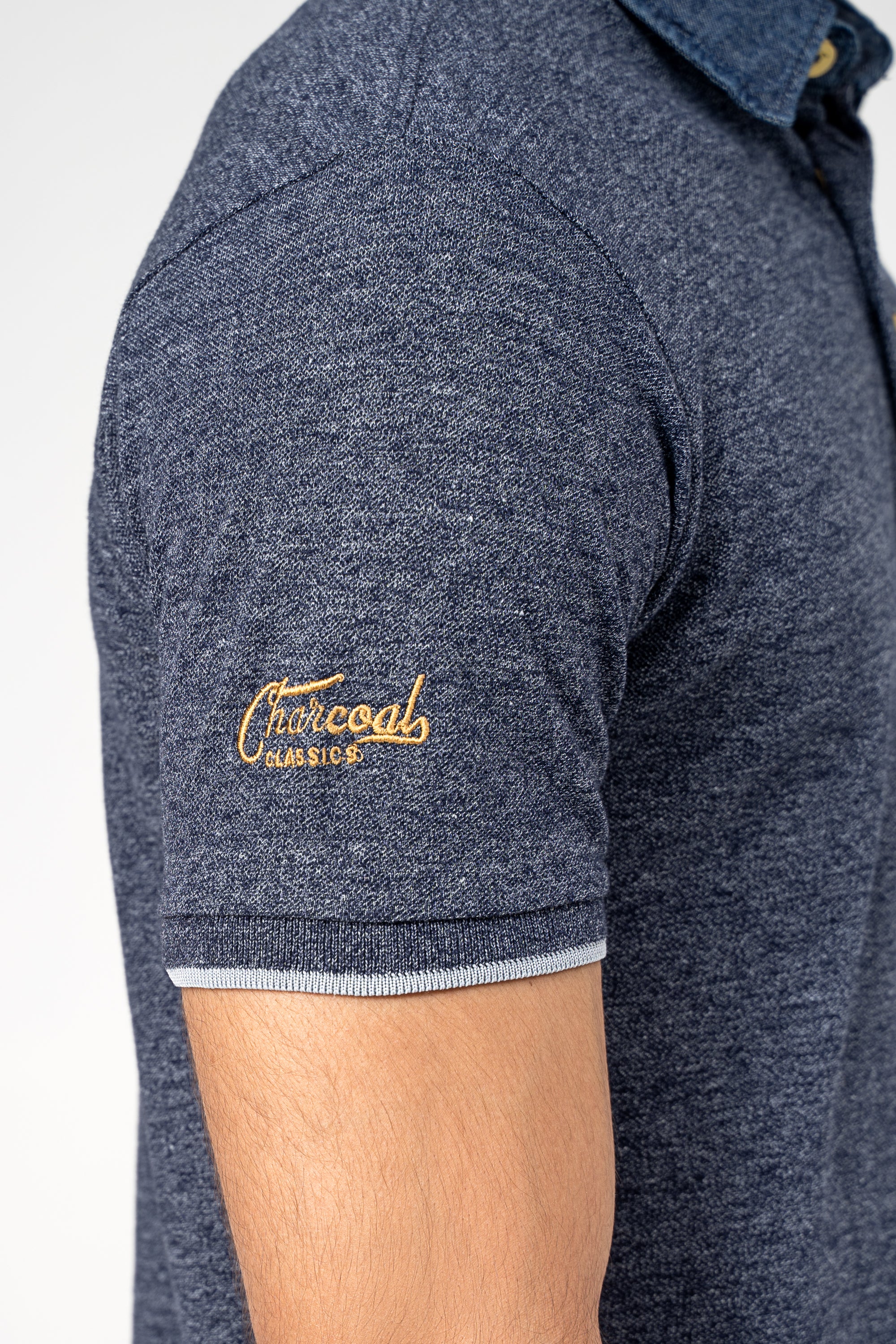 DENIM COLLAR POLO BLUE - Image 6