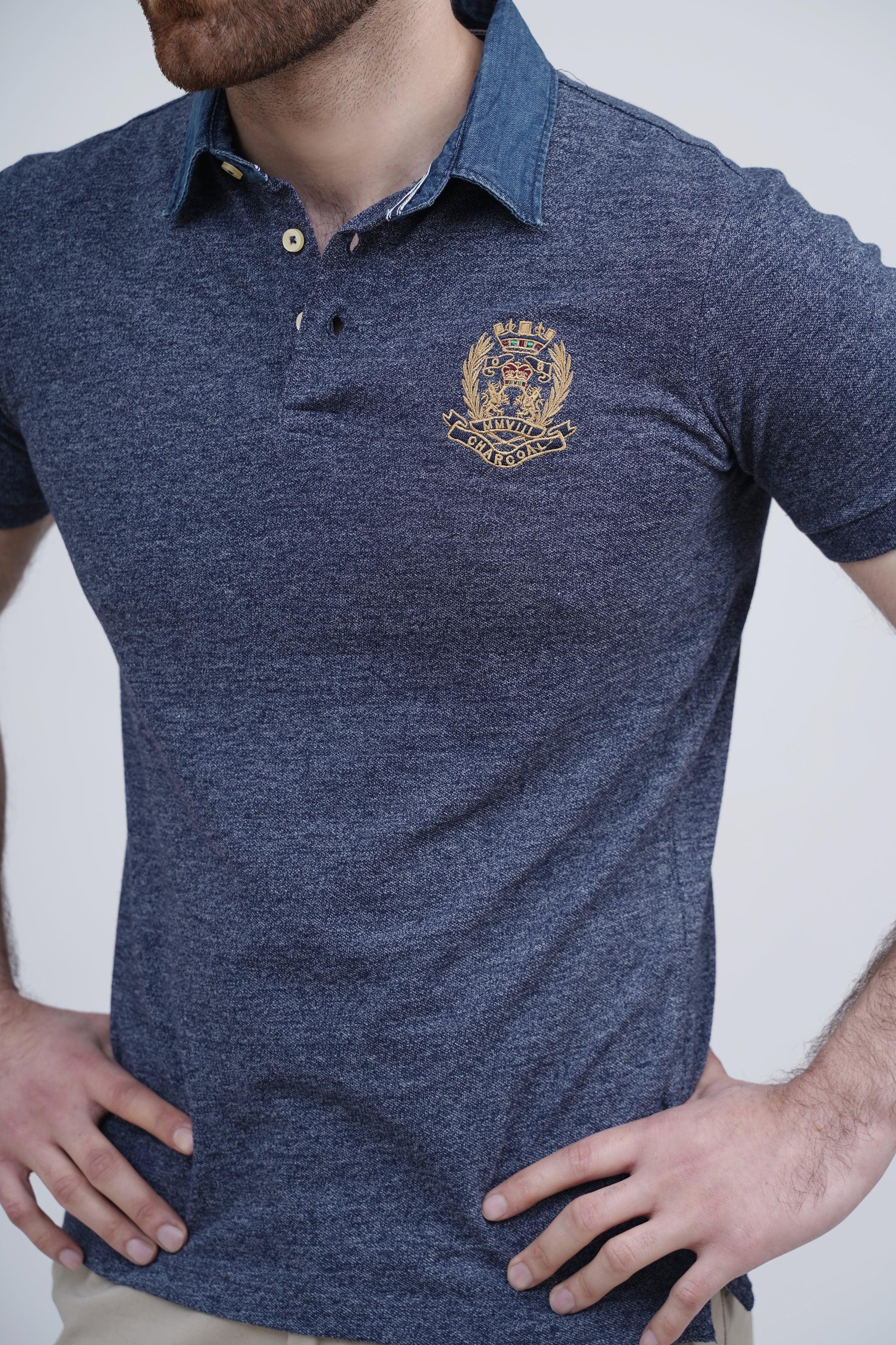 DENIM COLLAR POLO NAVY - Image 5