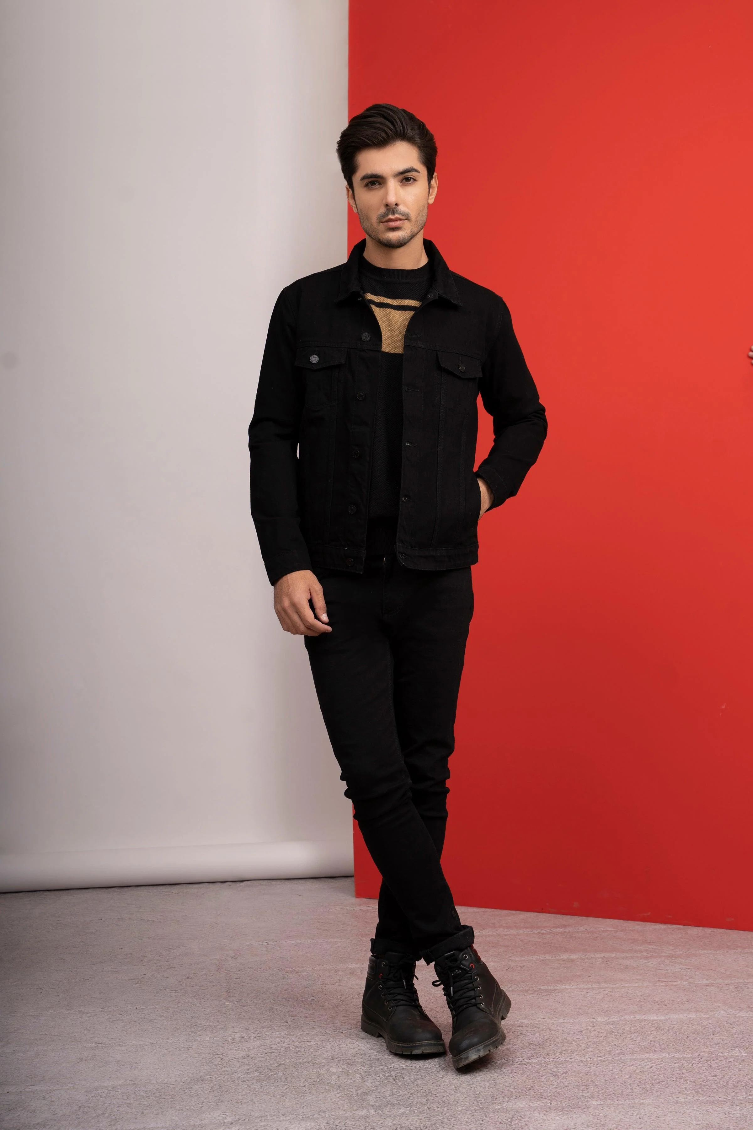 DENIM JACKET F/S CHARCOAL - Image 2