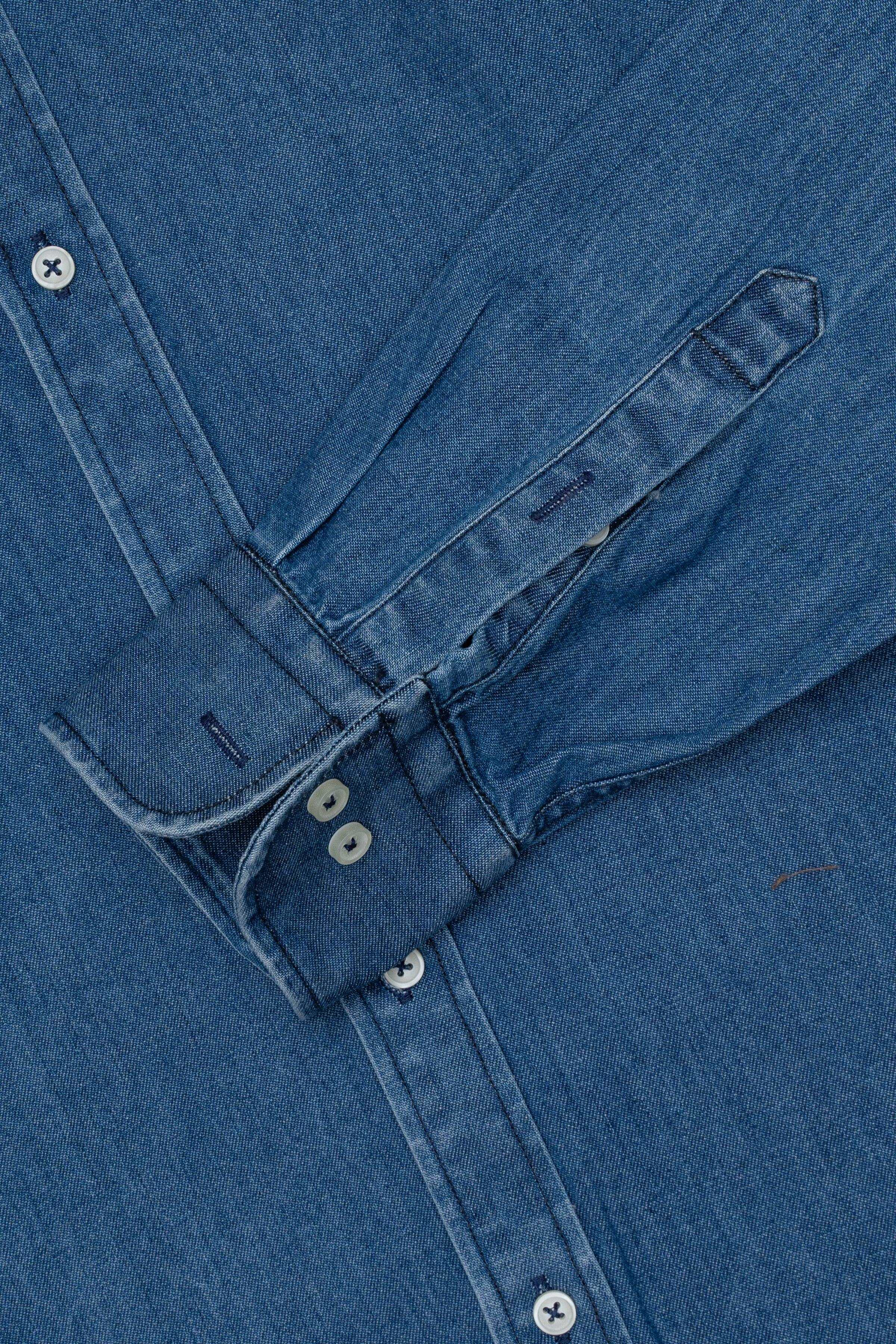 DENIM SHIRT BLUE - Image 3