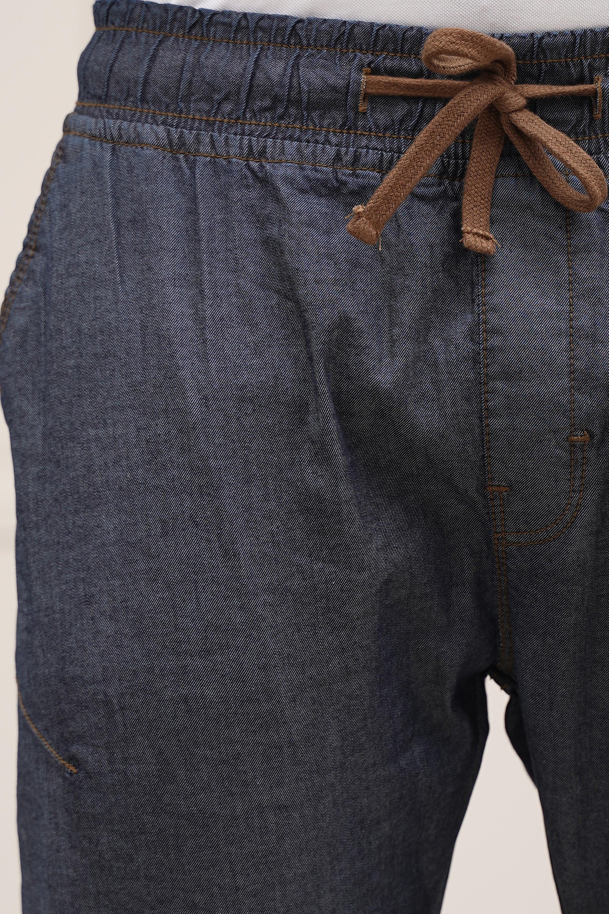 DENIM TROUSER DARK BLUE - Image 3