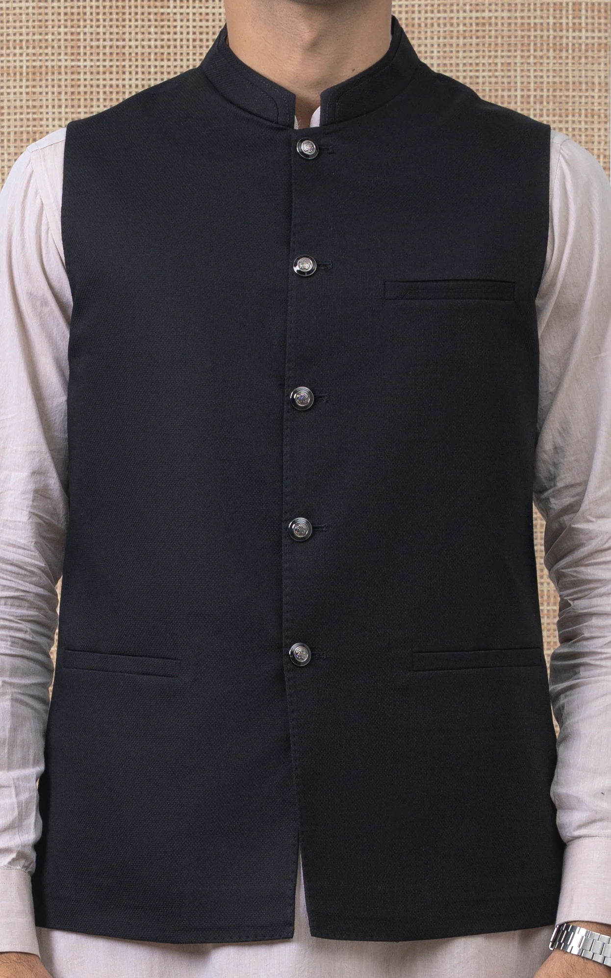 DOBBY TEXTURED W/C - PREMIUM COLLECTION BLACK - Image 3