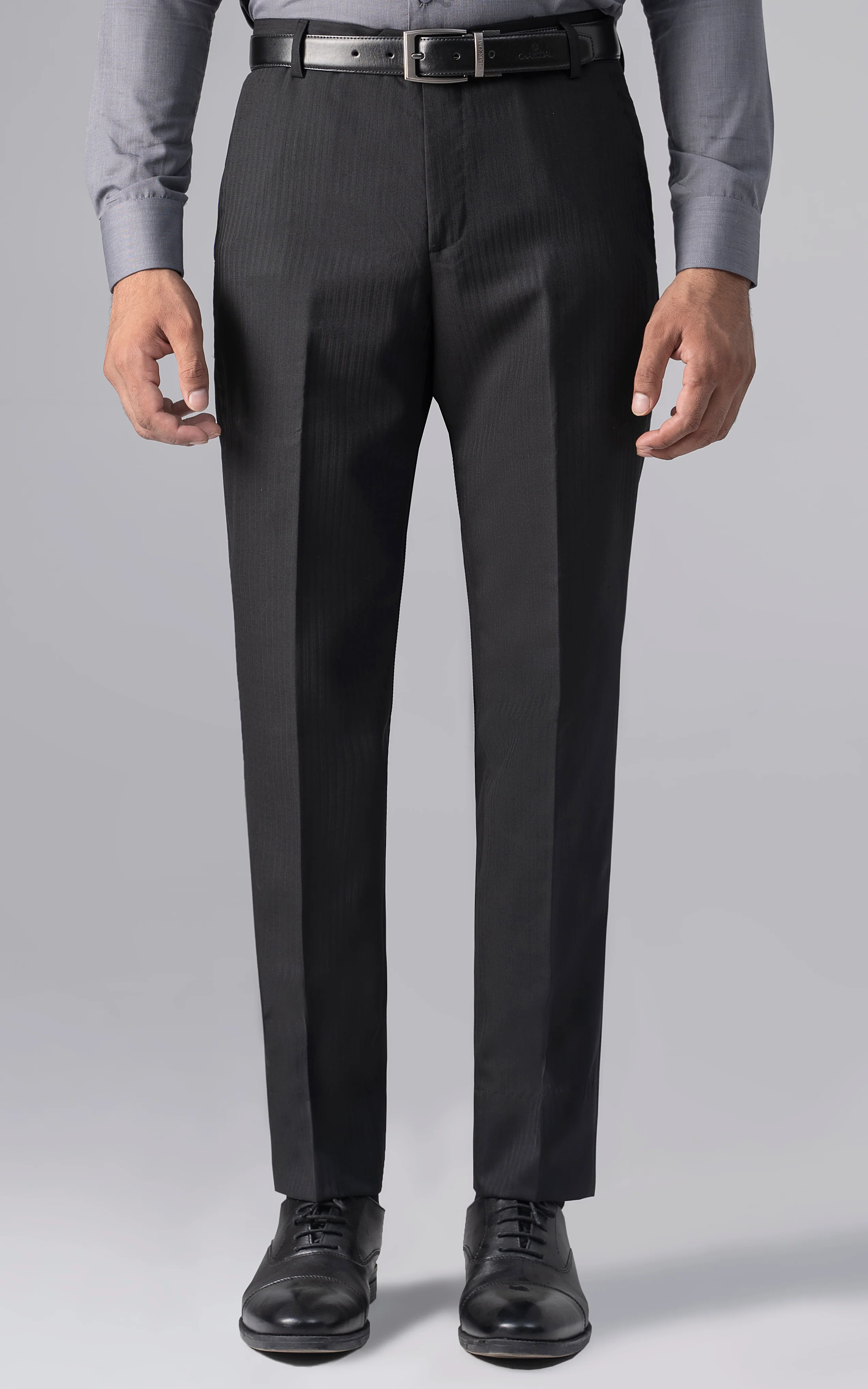 DRESS PANT  SLIM FIT BLACK TEXTURE - Image 3