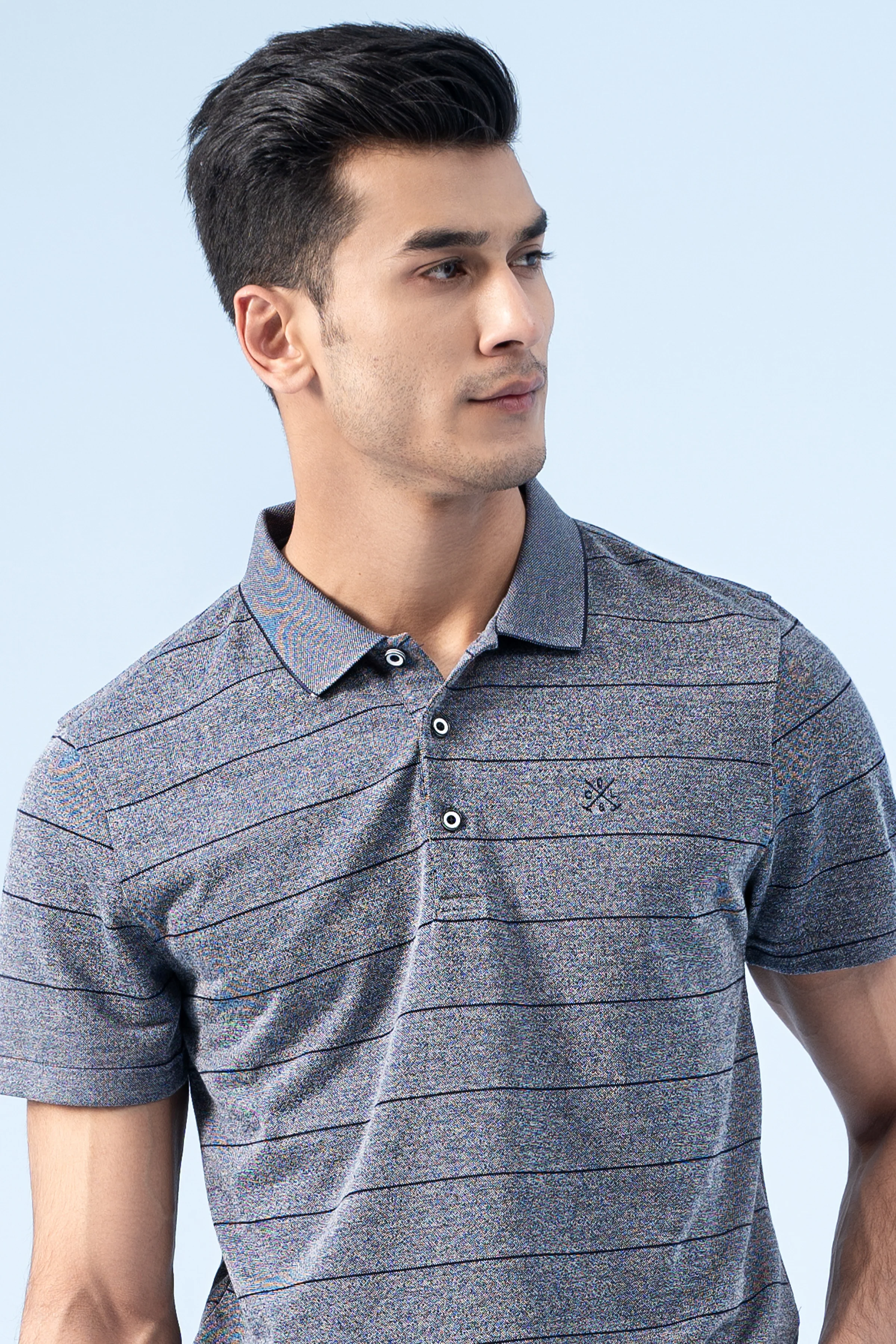 EXECUTIVE ICONIC POLO GREY MELANGE - Image 2